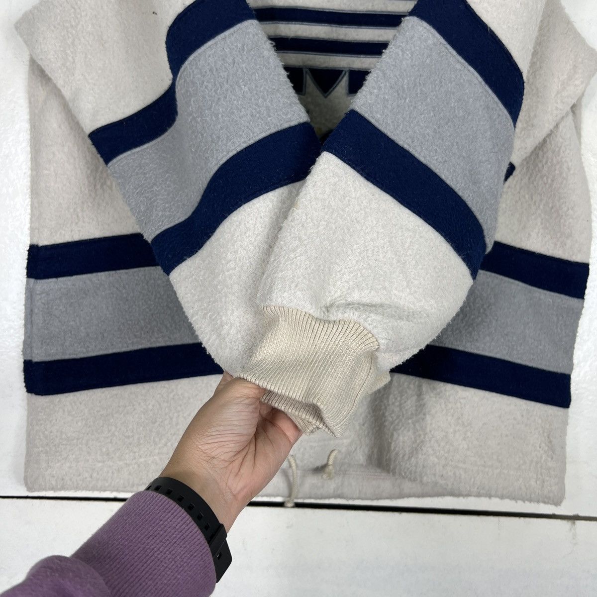 Adidas 🔥 VINTAGE ADIDAS FLEECE BIG LOGO Size US M / EU 48-50 / 2 - 9 Thumbnail