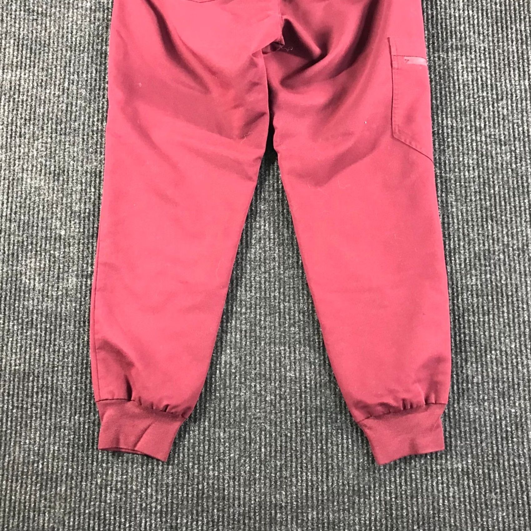 Vintage FIGS Zamora Jogger Scrub Pants - Womens S - Burgundy Maroon Technical Size 28" / US 6 / IT 42 - 6 Thumbnail