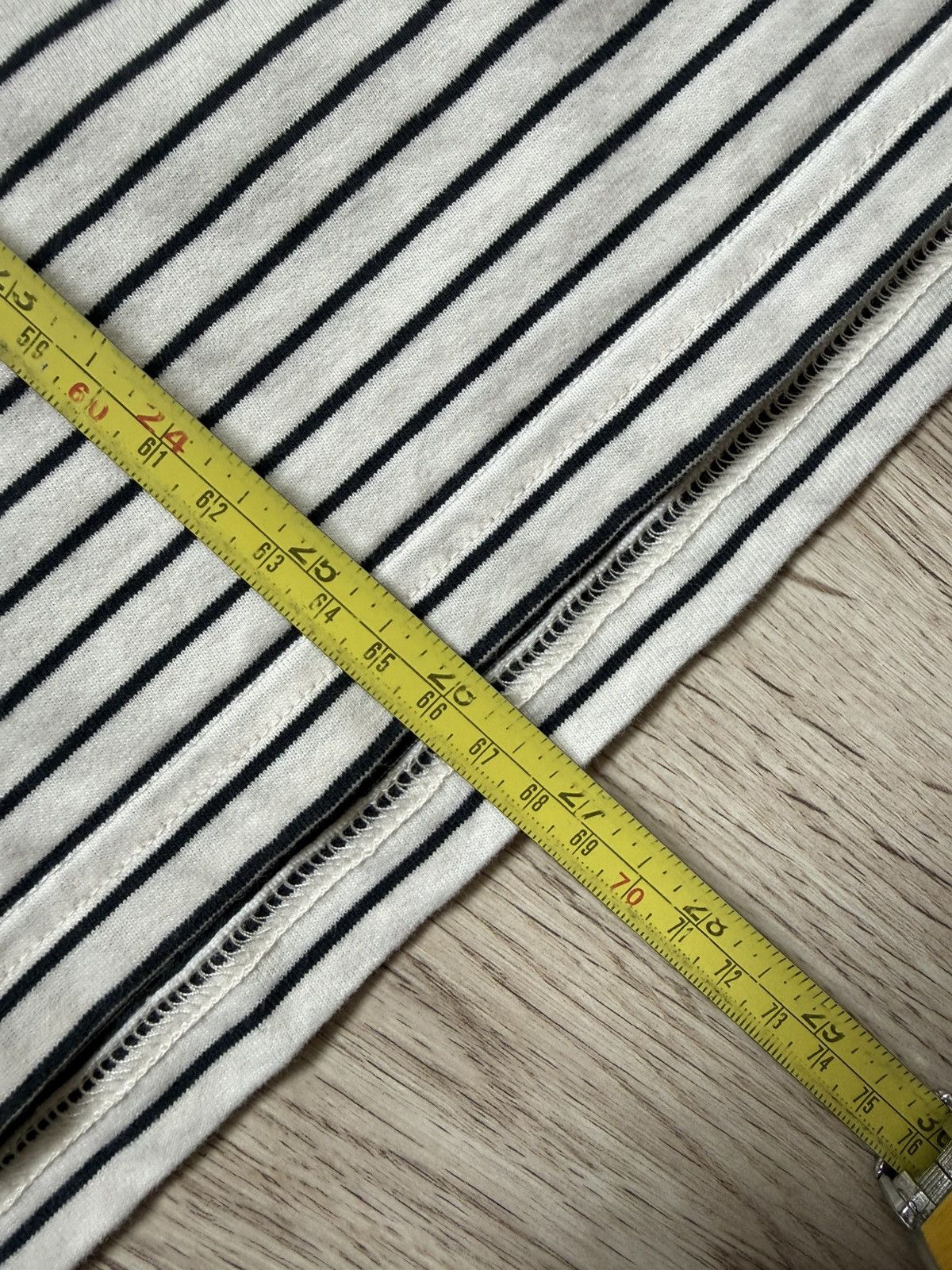Mr P. Mr P Striped Long Sleeve T-Shirt XL White Blue MR PORTER Size US XL / EU 56 / 4 - 17 Thumbnail