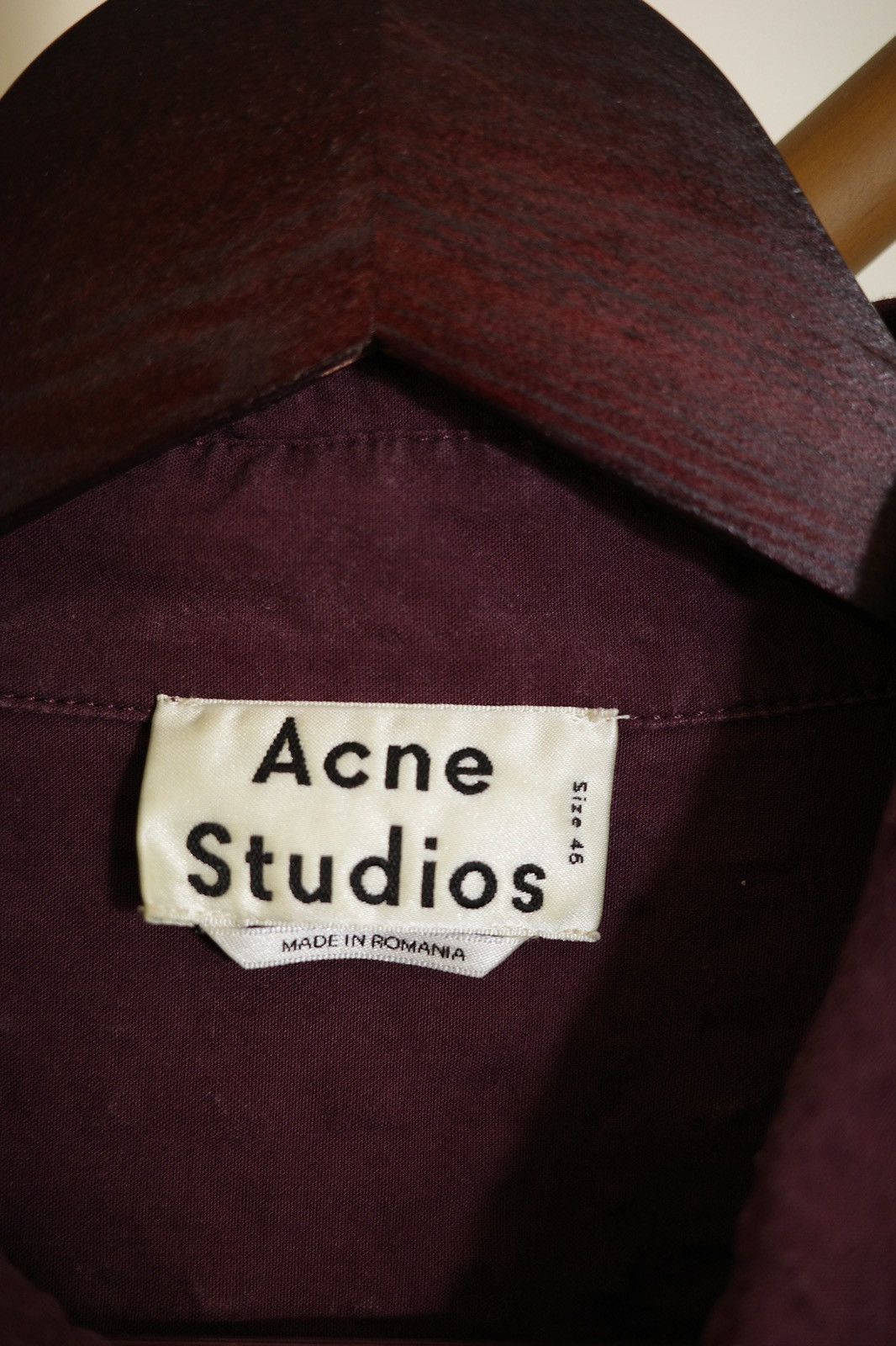 Acne Studios Acne Studios burgundy short sleeve shirt Size US M / EU 48-50 / 2 - 4 Thumbnail