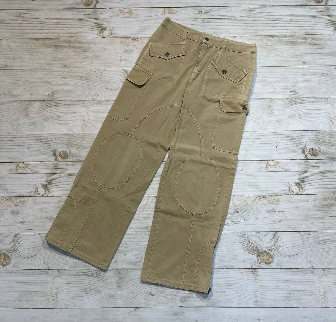 image of Dolce Gabbana Cargo Pants 90's Multipocket Military in Beige, Men's (Size 30)