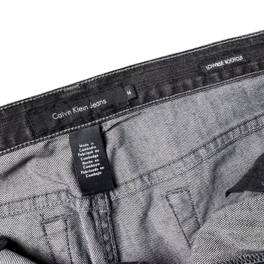 Calvin Klein Calvin Klein Bootcut Jeans Womens 14 Lowrise Black Charcoal Wash Jeans Grunge 90s Y2K Size 36" / US 14 / IT 50 - 6 Thumbnail