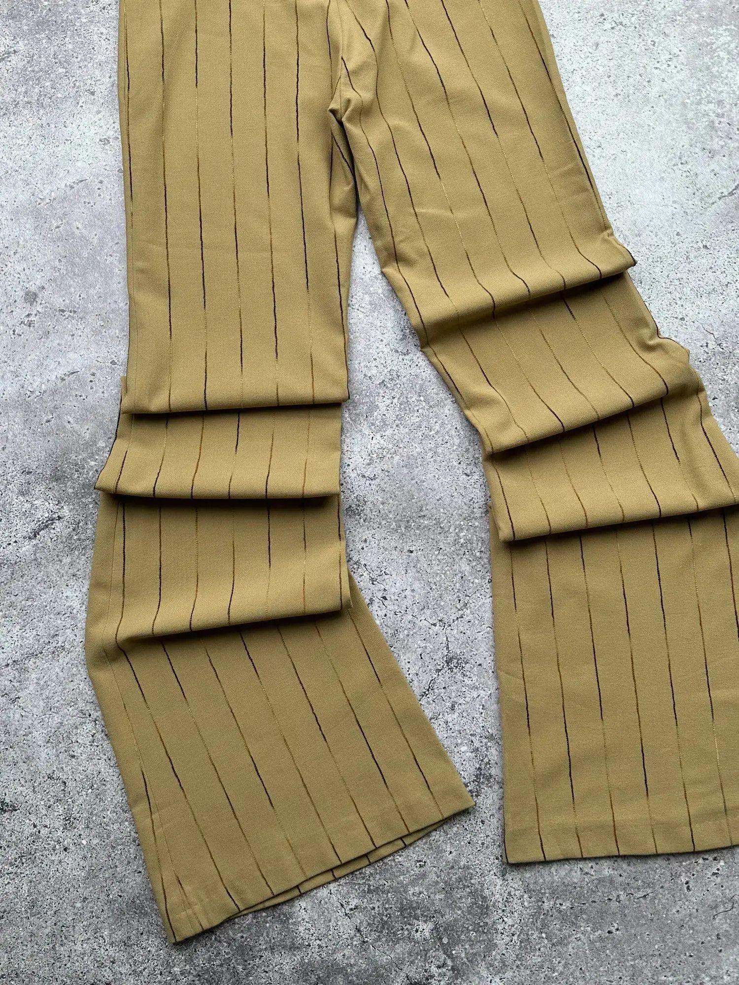 Japanese Brand Vintage Striped Flare Pants C19(V140) Size 25" / US 0 / IT 36 - 7 Thumbnail