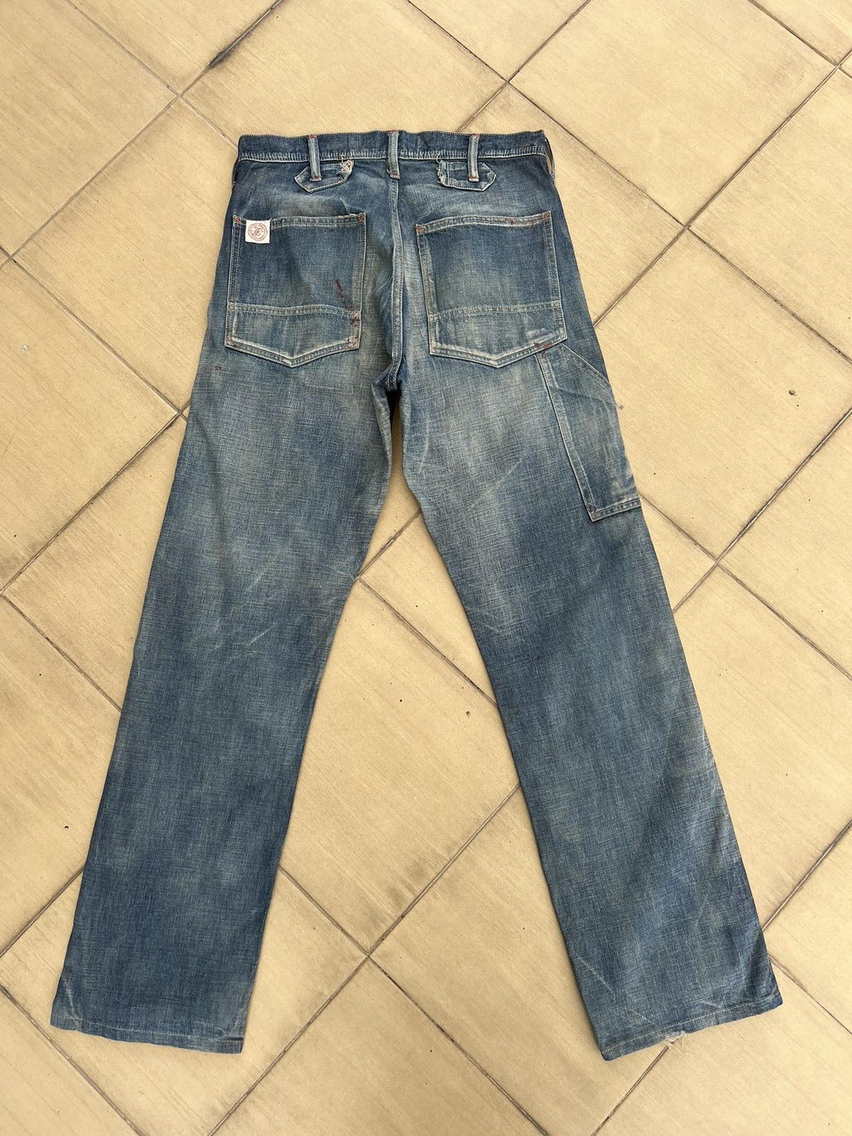 Full Count & Co. Vintage Full Count Japan Painter Denim Double Knee Work Pant Size US 30 / EU 46 - 2 Thumbnail