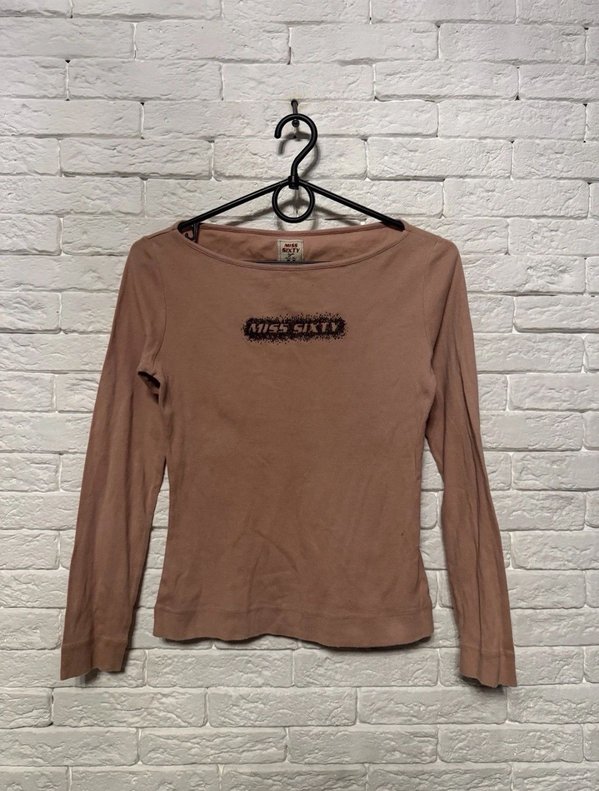 Miss Sixty Miss Sixty Y2K Longsleeve Huge Rhinestones Logo Sz M Size M / US 6-8 / IT 42-44 - 1 Thumbnail