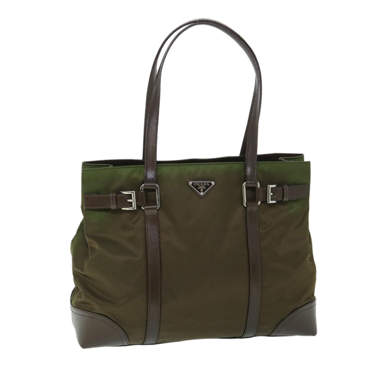 Prada PRADA Shoulder Bag Nylon Leather Green Size ONE SIZE - 1 Thumbnail