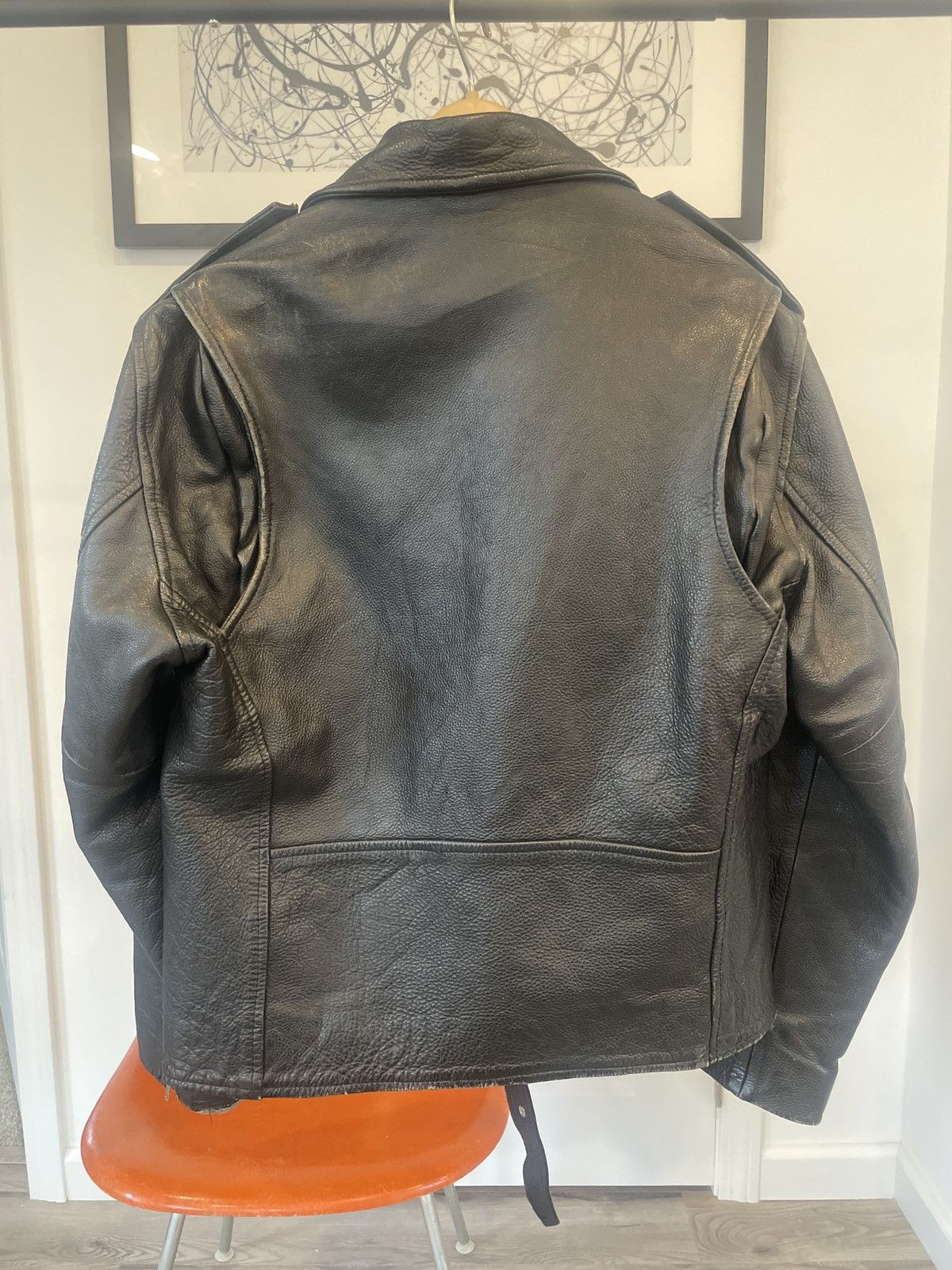 Vintage Vintage Leather Biker Jacket Size US XL / EU 56 / 4 - 2 Thumbnail