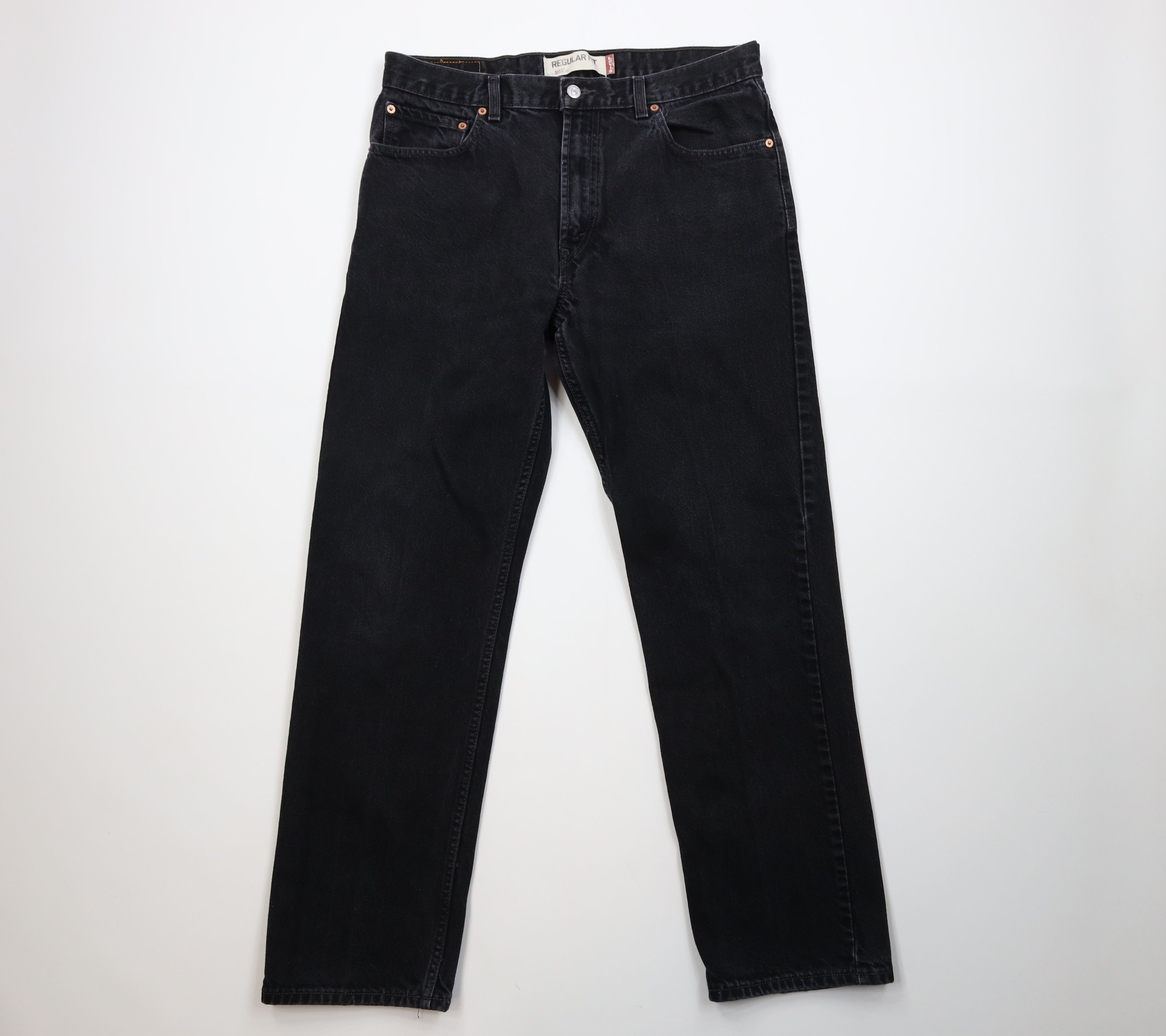 Levi's Vintage Y2K Levis 505 Regular Straight Leg Denim Jeans Black Size US 36 / EU 52 - 1 Thumbnail