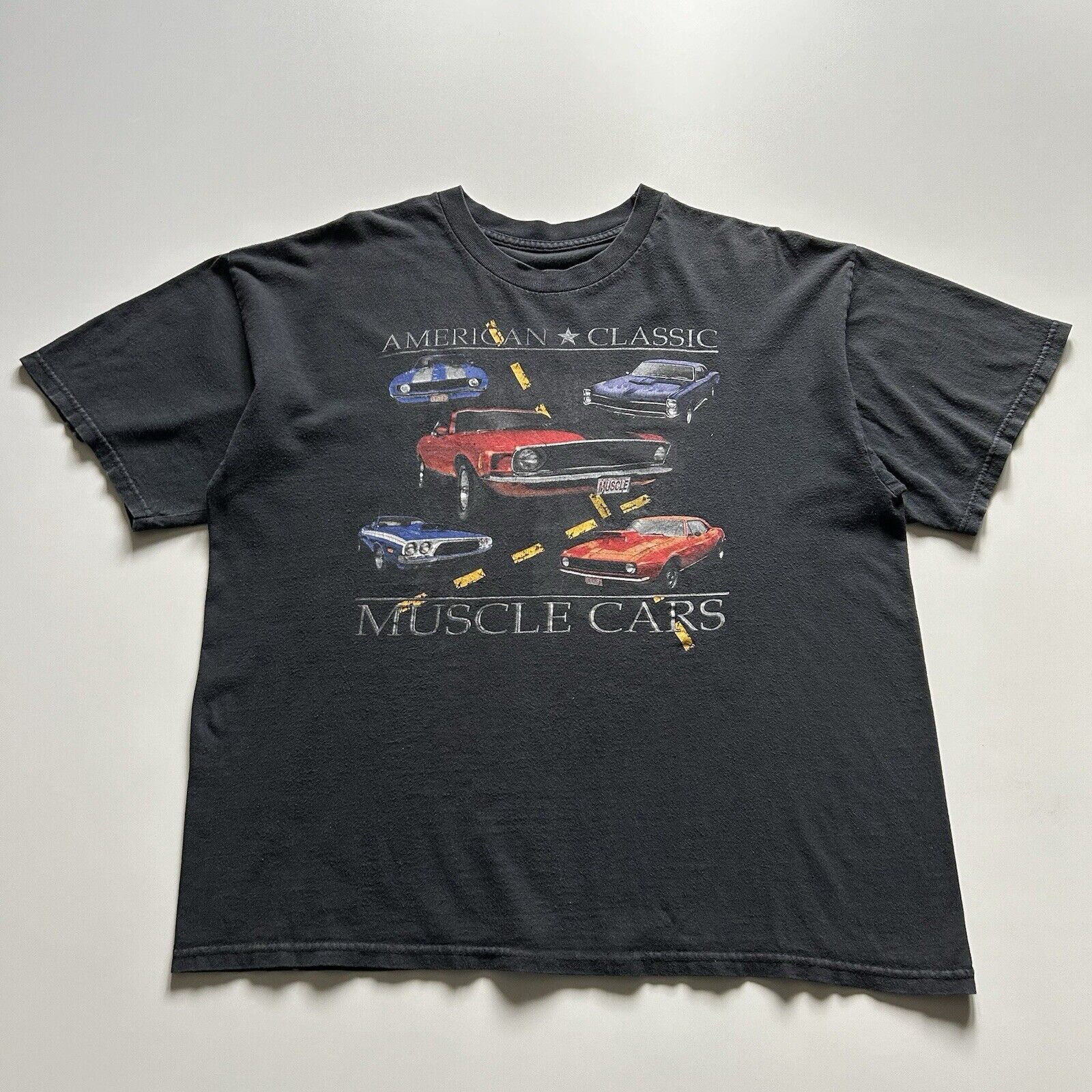 Hanes Vintage Y2K American Classic Muscle Cars Art T Shirt XL Rare Size US XL / EU 56 / 4 - 1 Thumbnail