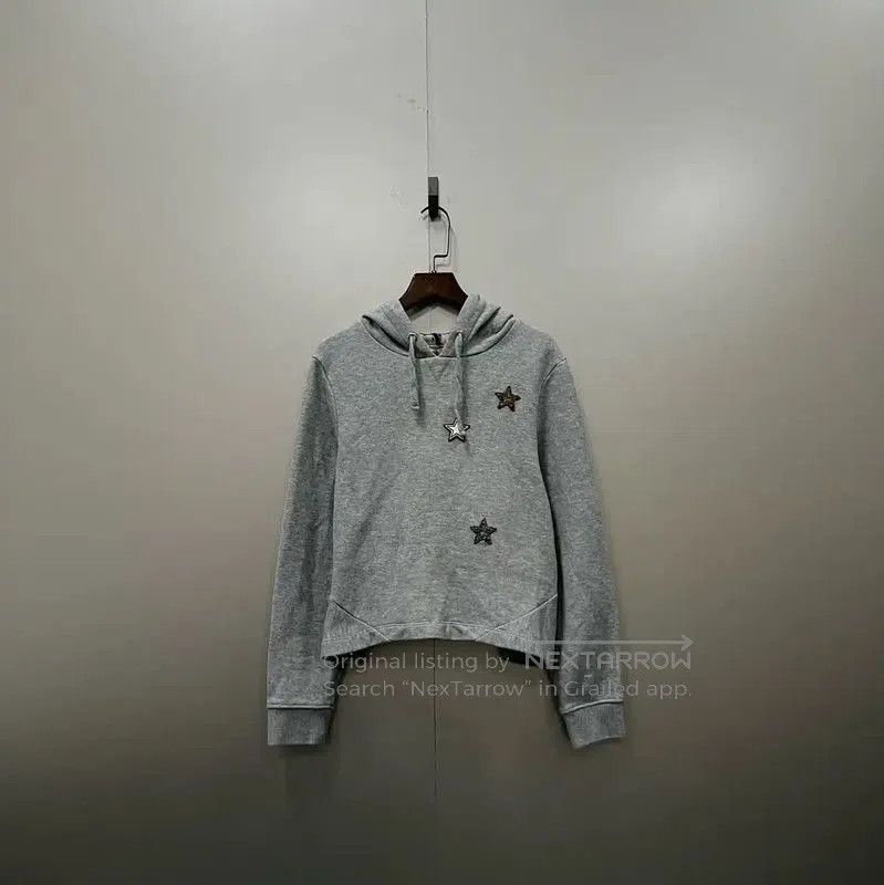 Valentino Valentino Gray Cotton Cropped Hoodie for Women . Size M / US 6-8 / IT 42-44 - 1 Thumbnail