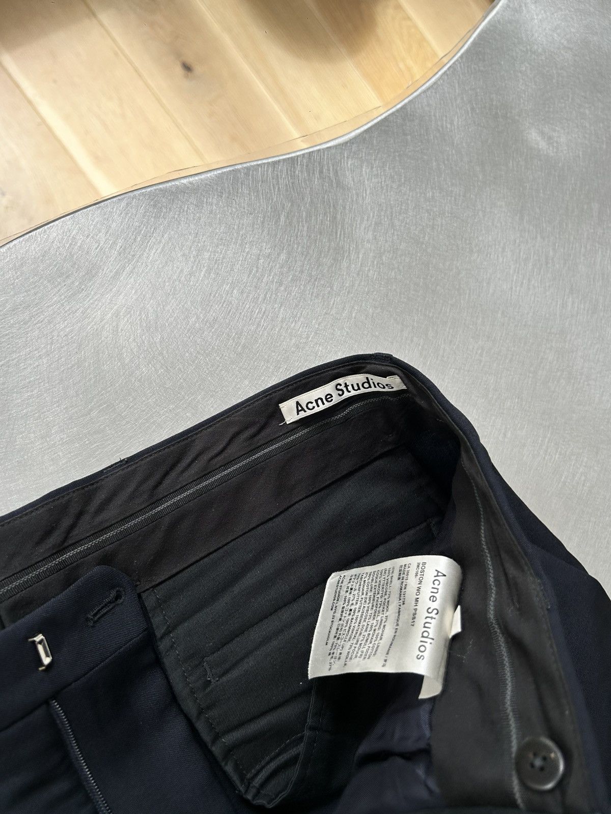 Acne Studios Navy pleated pants Size US 38 / EU 54 - 3 Thumbnail