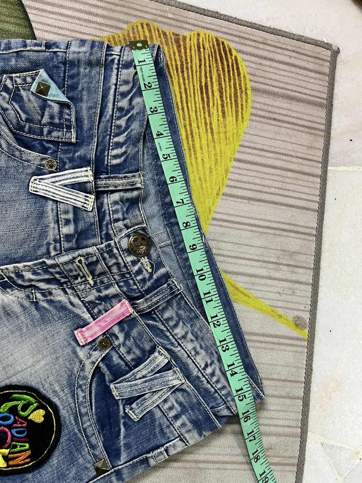 If Six Was Nine 💥Double Waist💥Japanese Unbrand Distress Patchwork Jean Size US 31 - 3 Thumbnail