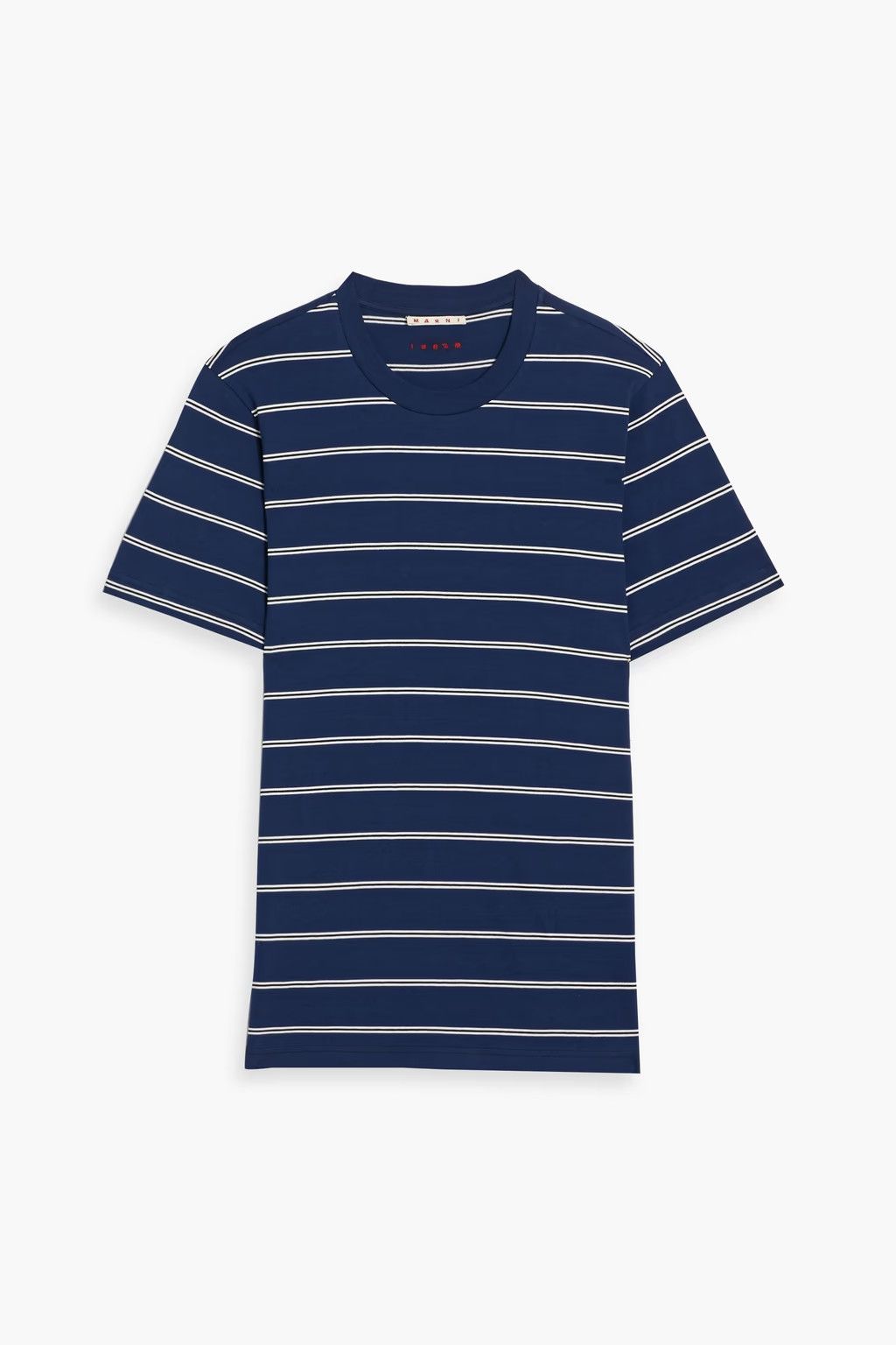 Marni MARNI Striped Cotton Jersey Blue Beige Ecru T-shirt IT 48 M Size US M / EU 48-50 / 2 - 11 Thumbnail