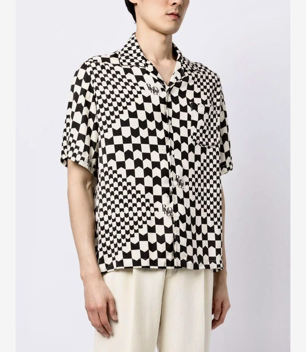 Rhude Rhude Logo Button Up Shirt All Over Print XL Size US XL / EU 56 / 4 - 1 Thumbnail