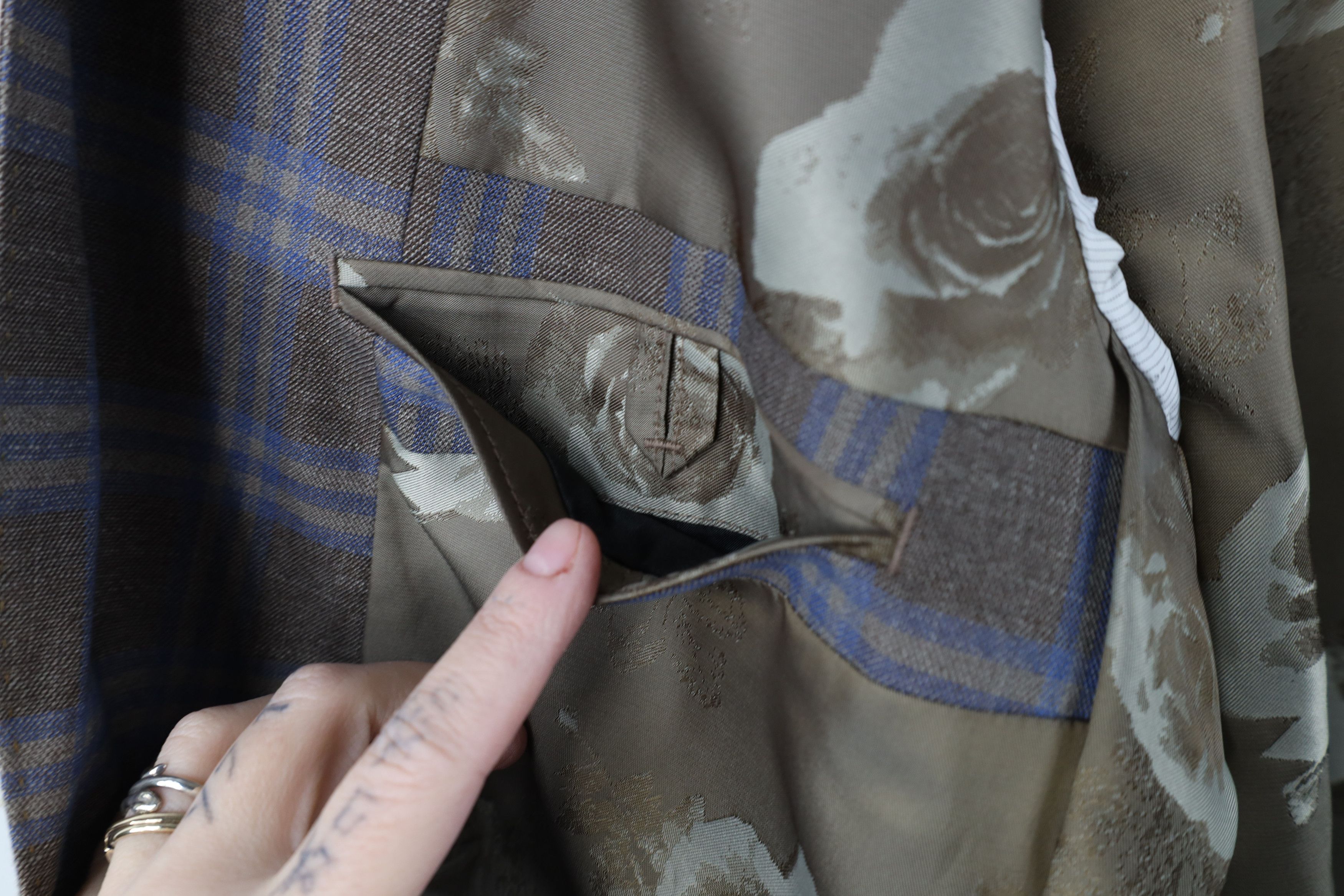 Vintage The Savile Row Rayon Gabardine Blazer Suit Jacket Plaid Size US XXL / EU 58 / 5 - 10 Thumbnail