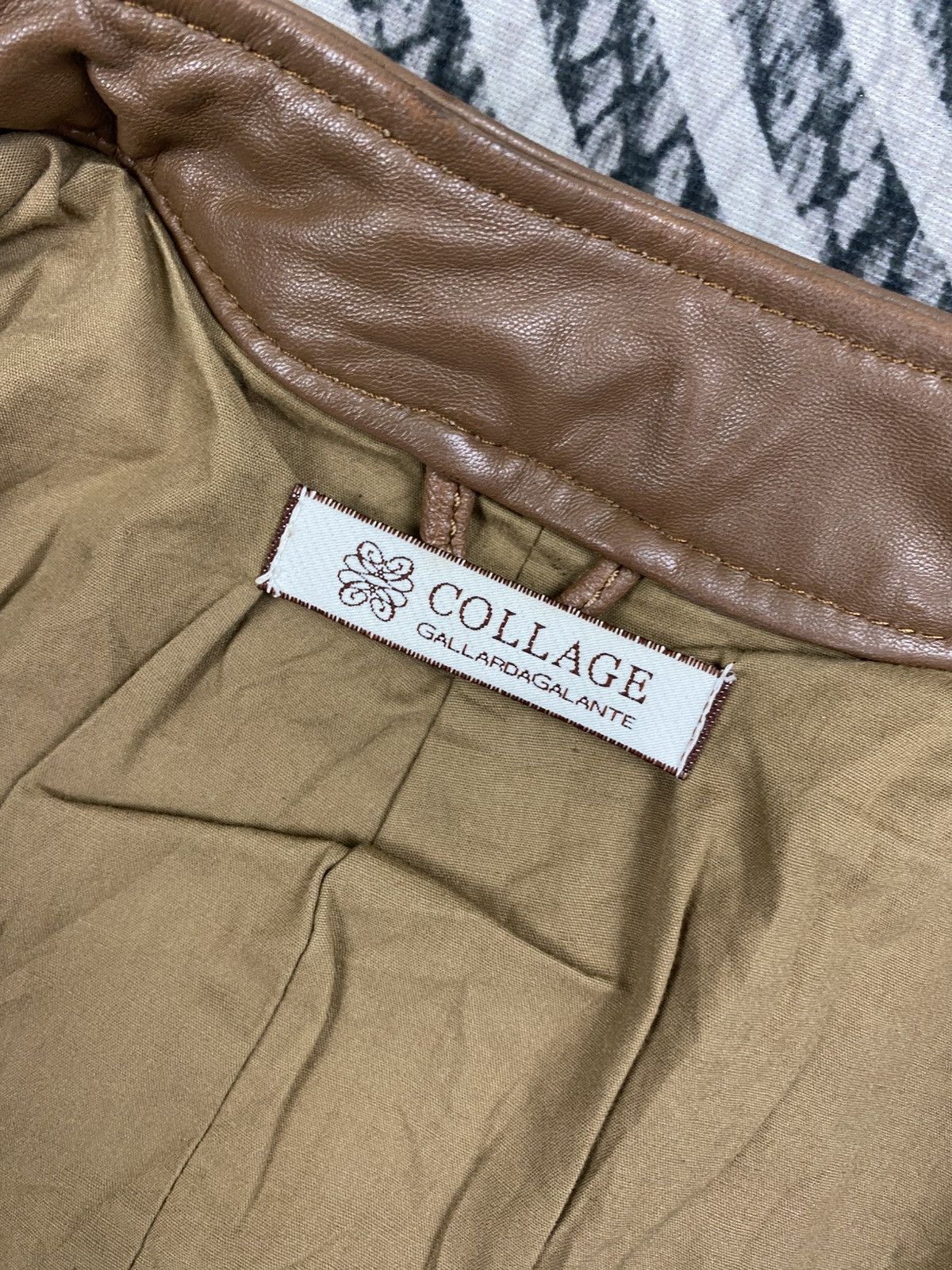 Japanese Brand Vtg Collage Gallardagalante Fulzipp Genuine Leather Jacket Size S / US 4 / IT 40 - 9 Thumbnail