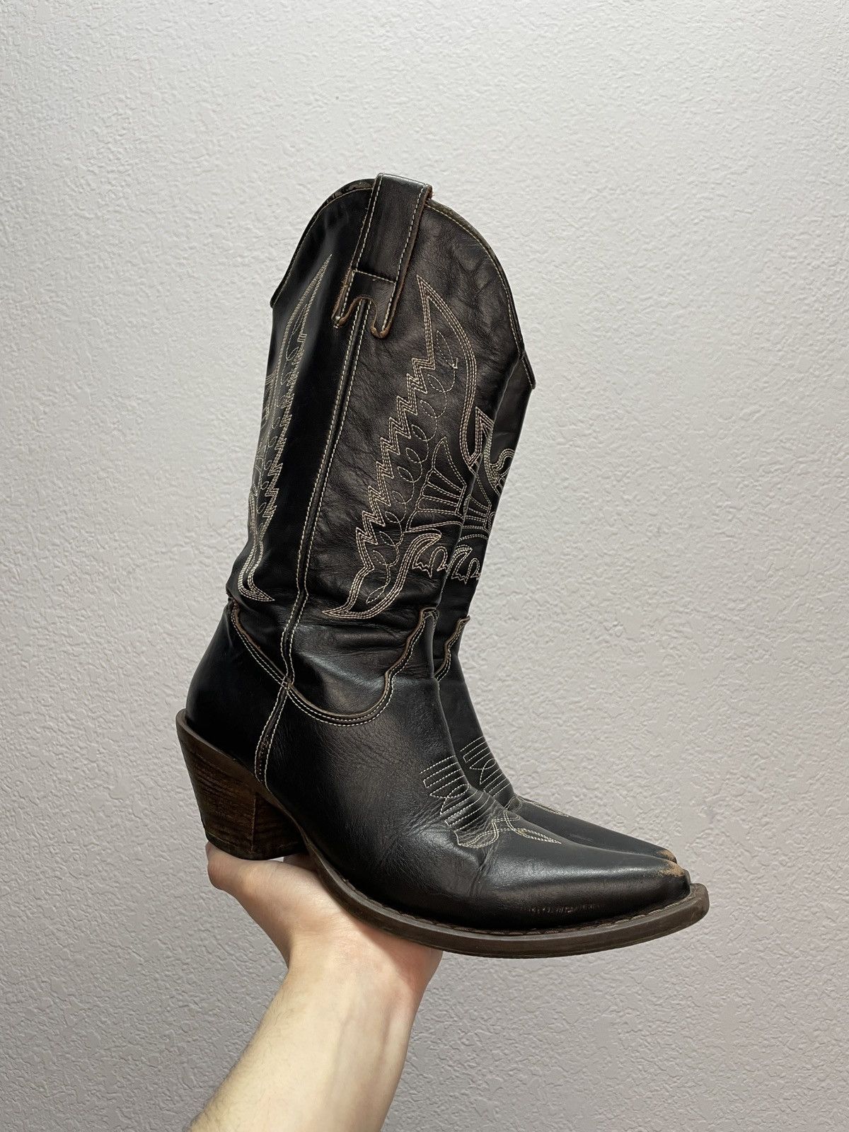 Cowboy Equipment Vintage Sendra Cowboy Leather Boots Western Shoes Size US 9 / IT 39 - 4 Thumbnail