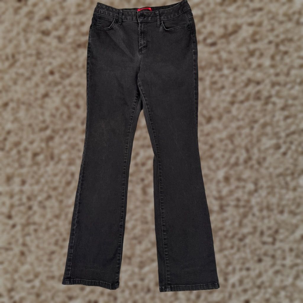Vintage Jenifer Lopez Jeans Womens Bootcut Jeans 28 Black Denim Mid Rise 28x30 Regular 5-Pocket Rock Distressed Jeans Mens Womens Size 28" / US 6 / IT 42 - 1 Thumbnail