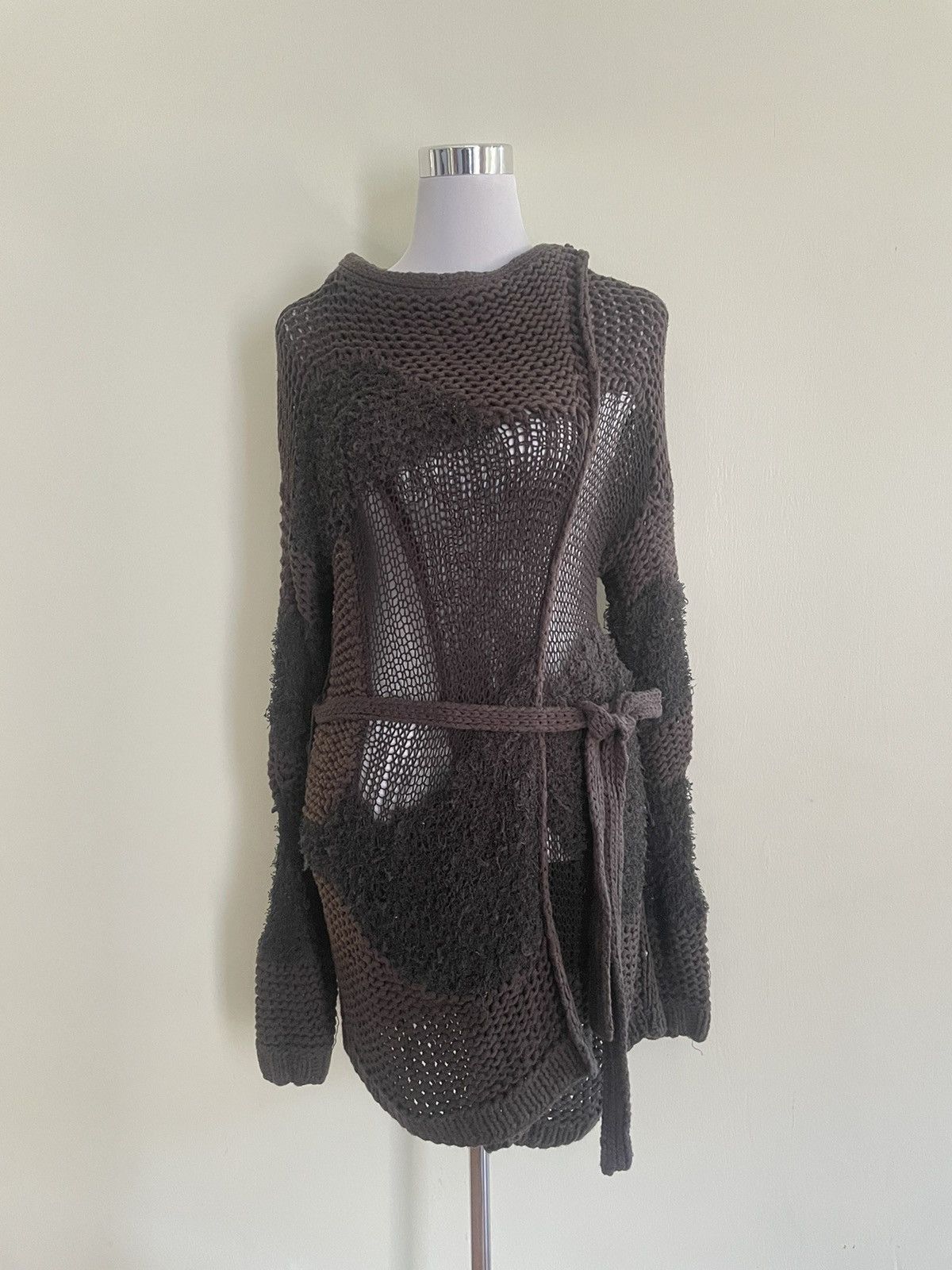 Diesel × Vintage Diesel Fishnet Knit Long Cardigan Size XL / US 12-14 / IT 48-50 - 1 Thumbnail