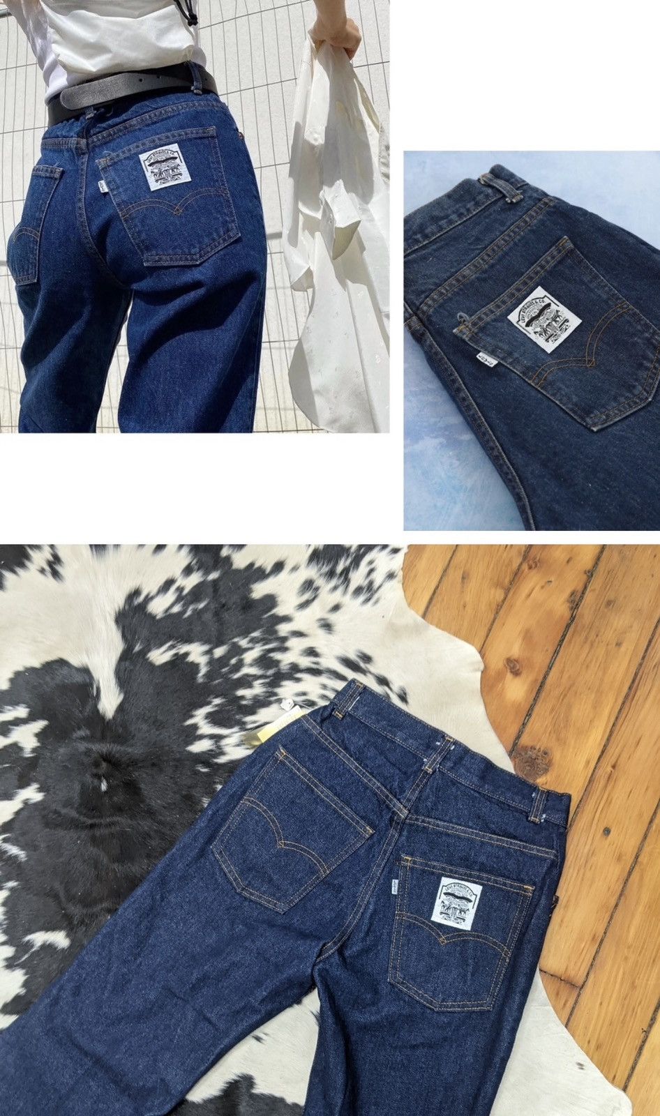 Levi's × Levi's Vintage Clothing × Vintage Vintage Levi’s 25” waist rare dark denim straight leg jeans Size 25" / US 0 / IT 36 - 7 Thumbnail