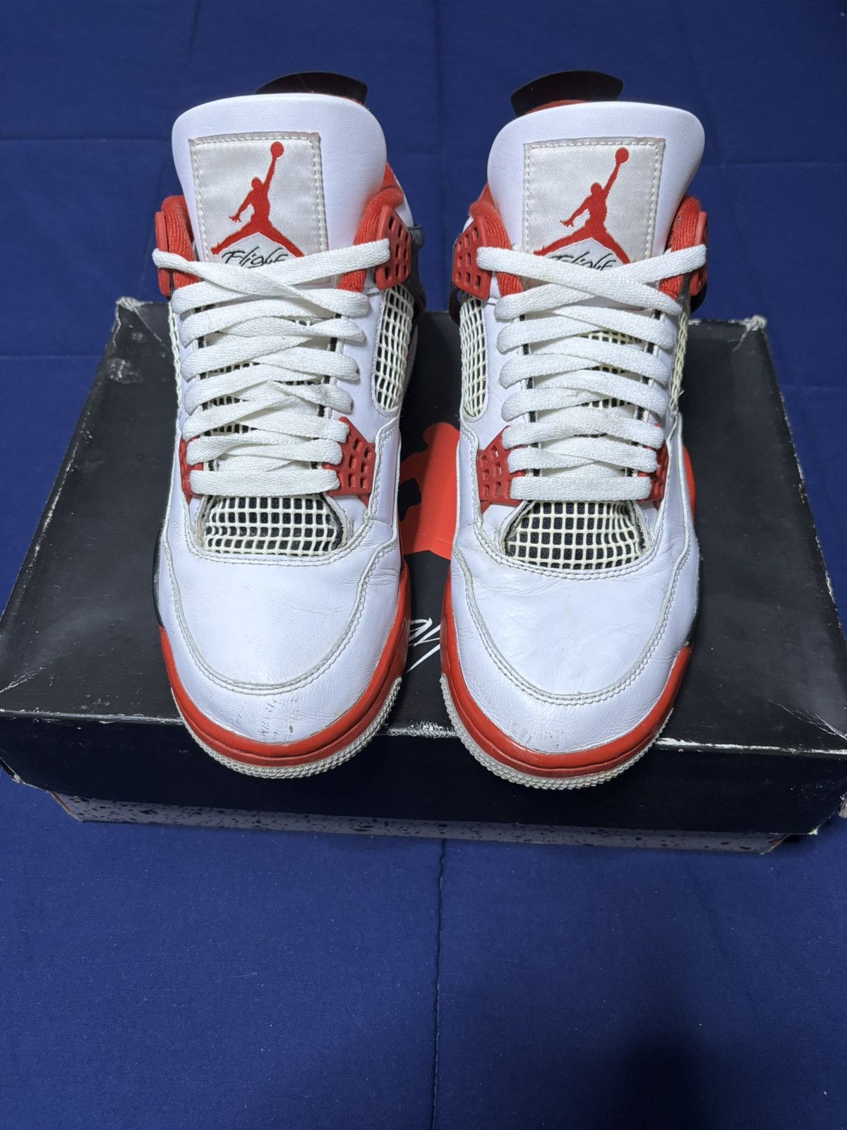 Jordan Brand Jordan 4 Retro OG Fire Red 2020 Size 8 Size US 8 / EU 41 - 2 Thumbnail