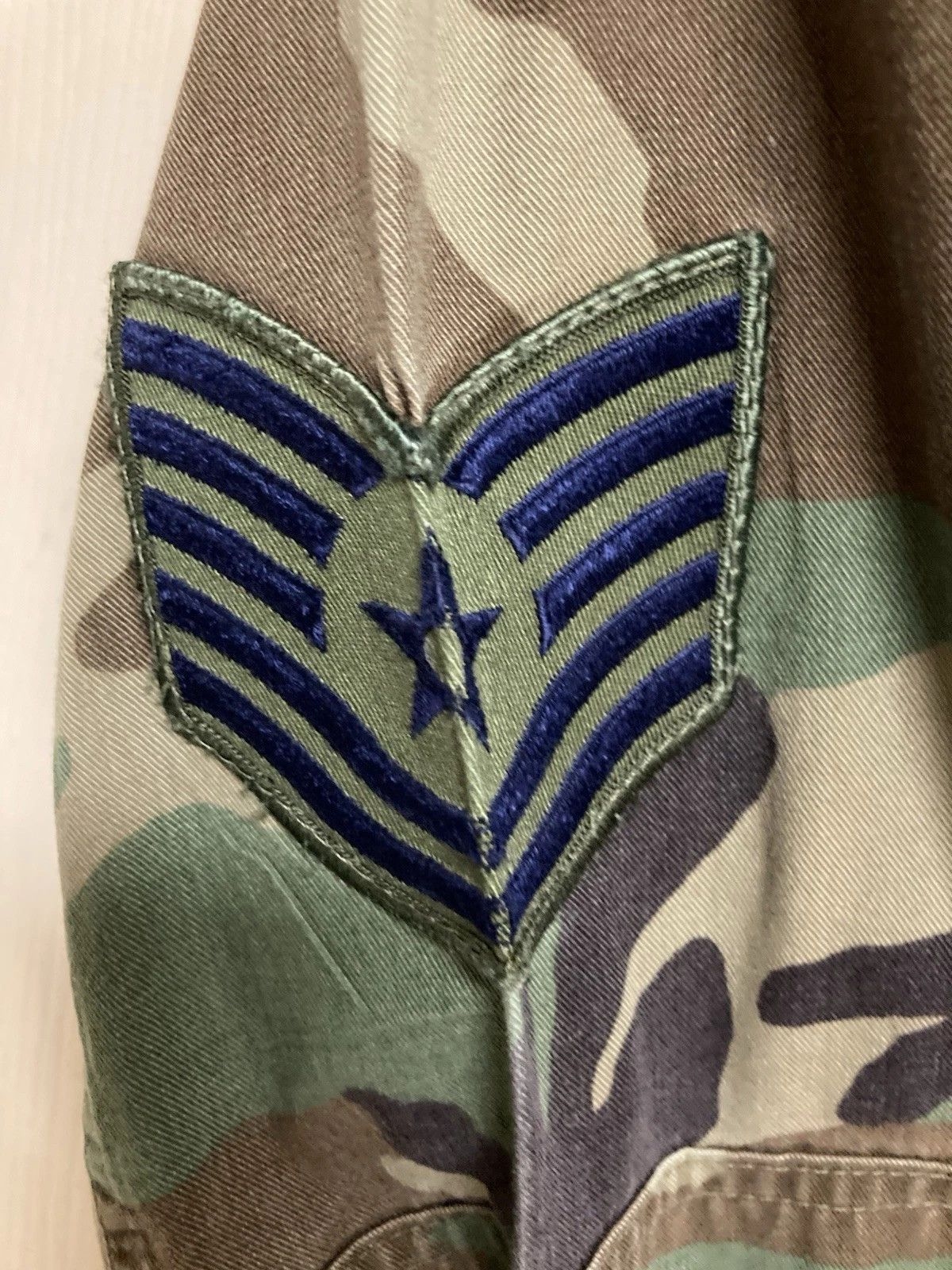 Other VTG 90s Woodland Camo BDU Coat USAF 96th APS AMC Sz Lrg Size US L / EU 52-54 / 3 - 6 Thumbnail