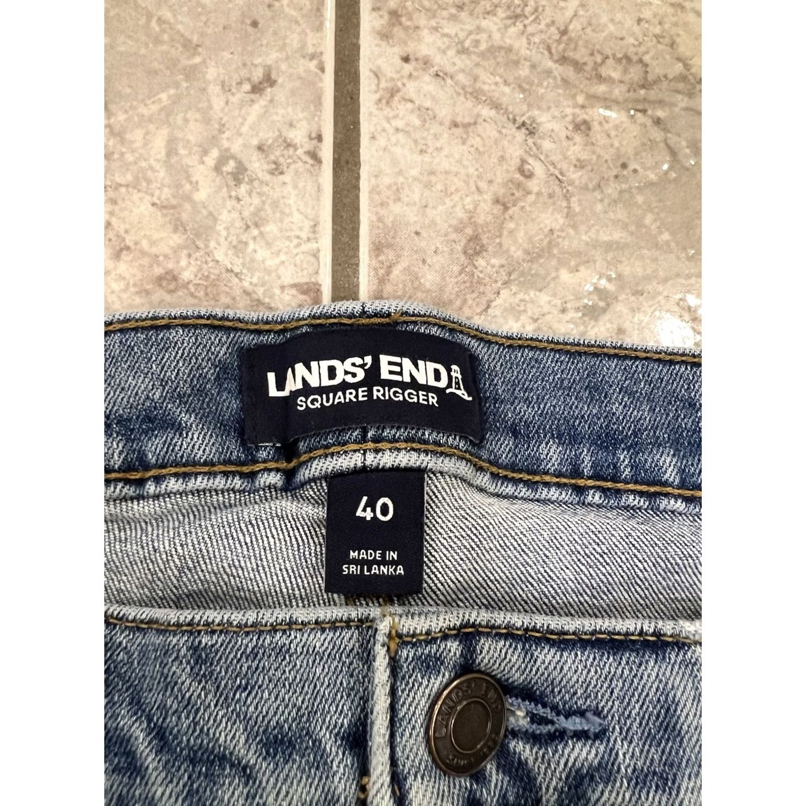 Lands' End Lands' End Jeans Square Rigger Denim Straight Fit 40X29 Men Blue 5-Pocket Stretch Vintage: No Size US 40 / EU 56 - 4 Thumbnail