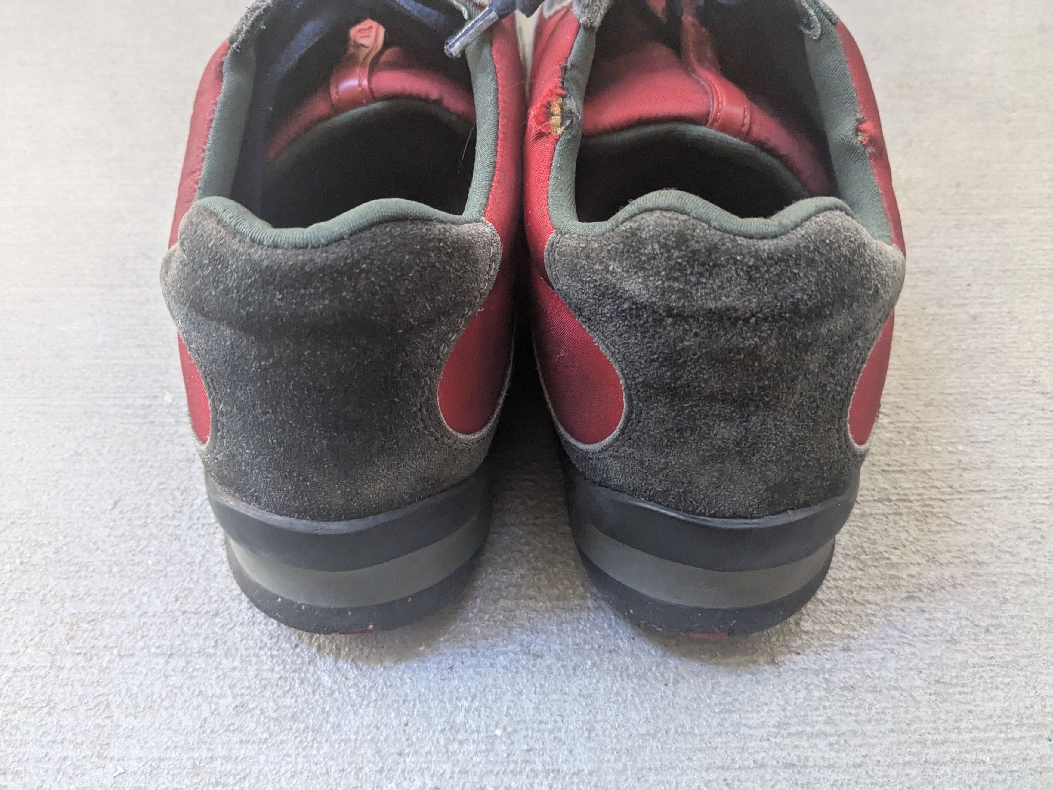 Prada Prada Sneakers Red Navy Blue Suede 10 Low Tops Y2K Red Size US 10 / EU 43 - 15 Thumbnail