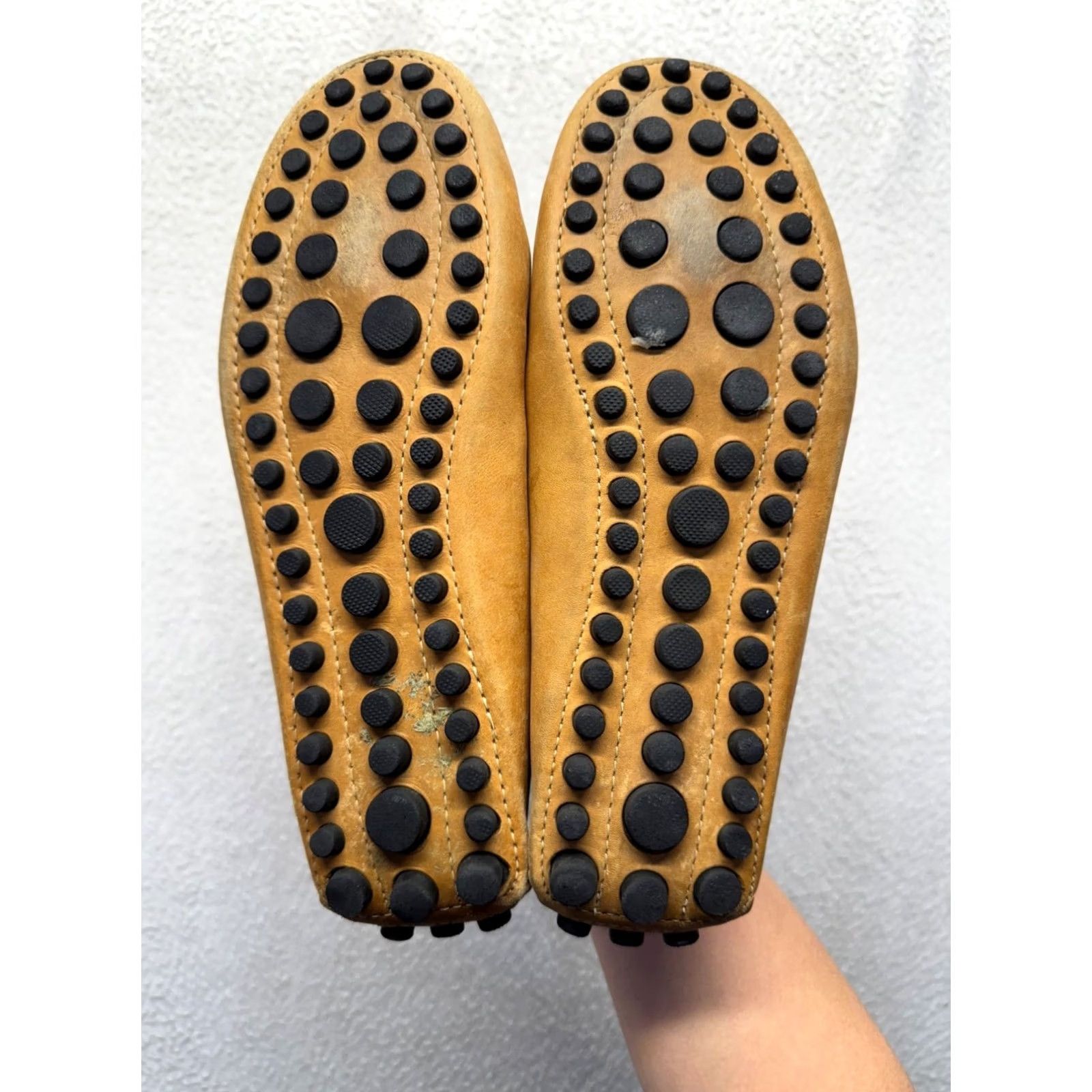 Vintage Fiorentini Leather Moccasin Driving Flat Women 8.5 Brown Bow Detail Moccasin Style Casual Soles Leather Upper Brazil 9736 Size US 9 / IT 39 - 4 Thumbnail