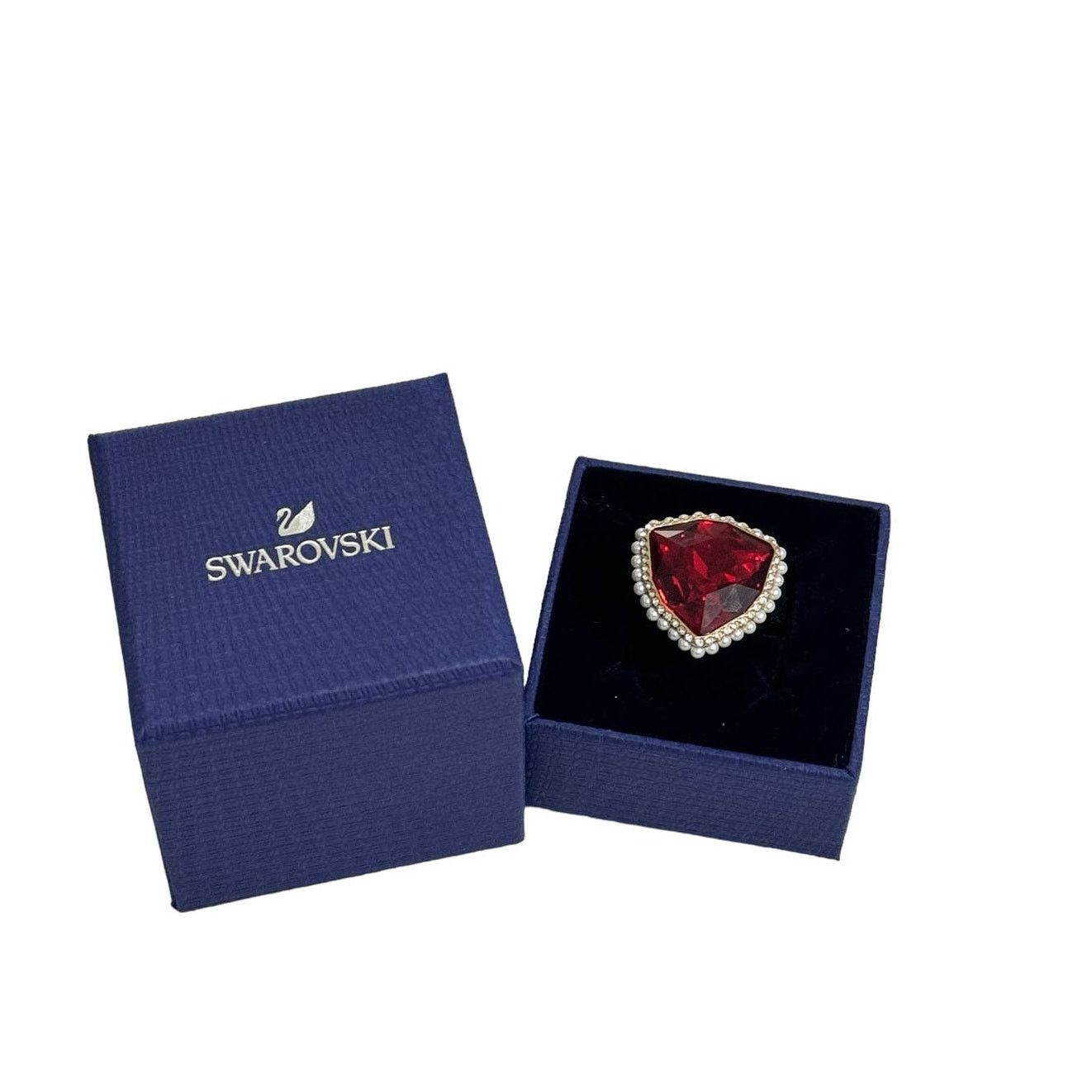 Swarovski SWAROVSKI Plated Red Lucky Goddess Cocktail Ring, Size 50-55 Size ONE SIZE - 1 Thumbnail