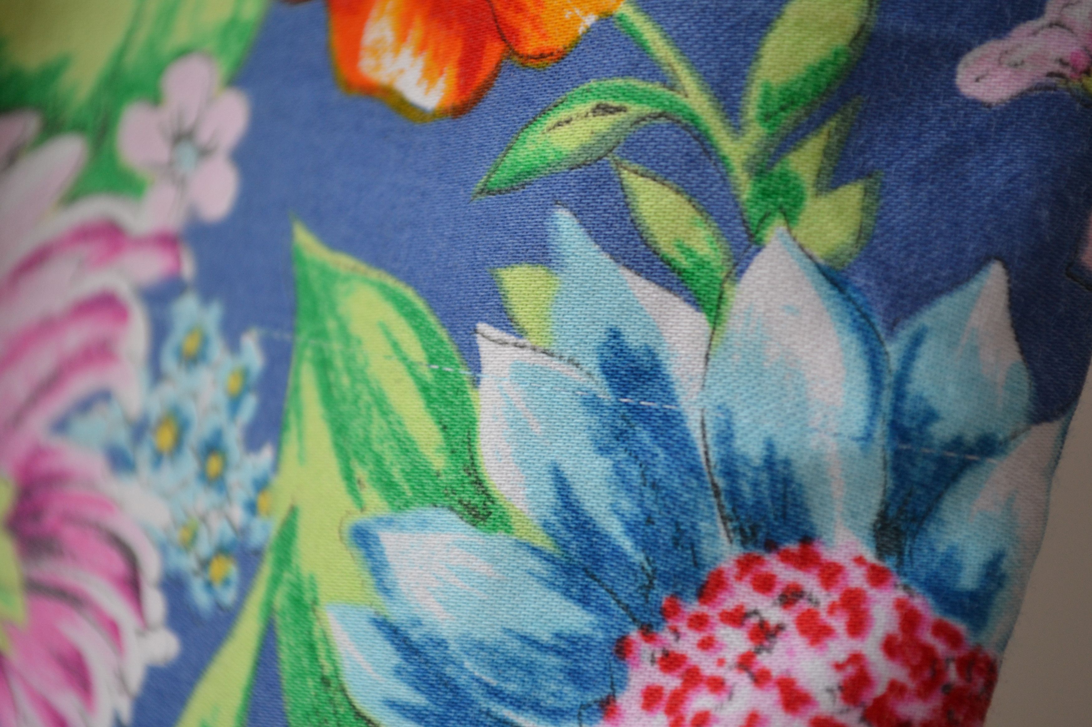 Versus Versace VERSUS Pants Trousers Blue Flower Floral Print 90s Cotton Size 30" / US 8 / IT 44 - 12 Thumbnail