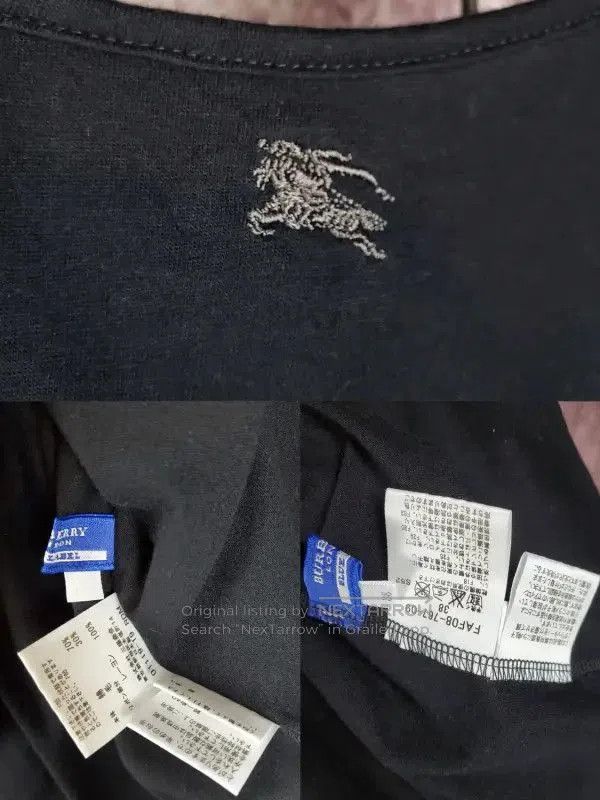Burberry Burberry Black Cotton Blend Logo T-Shirt. Size M / US 6-8 / IT 42-44 - 6 Thumbnail