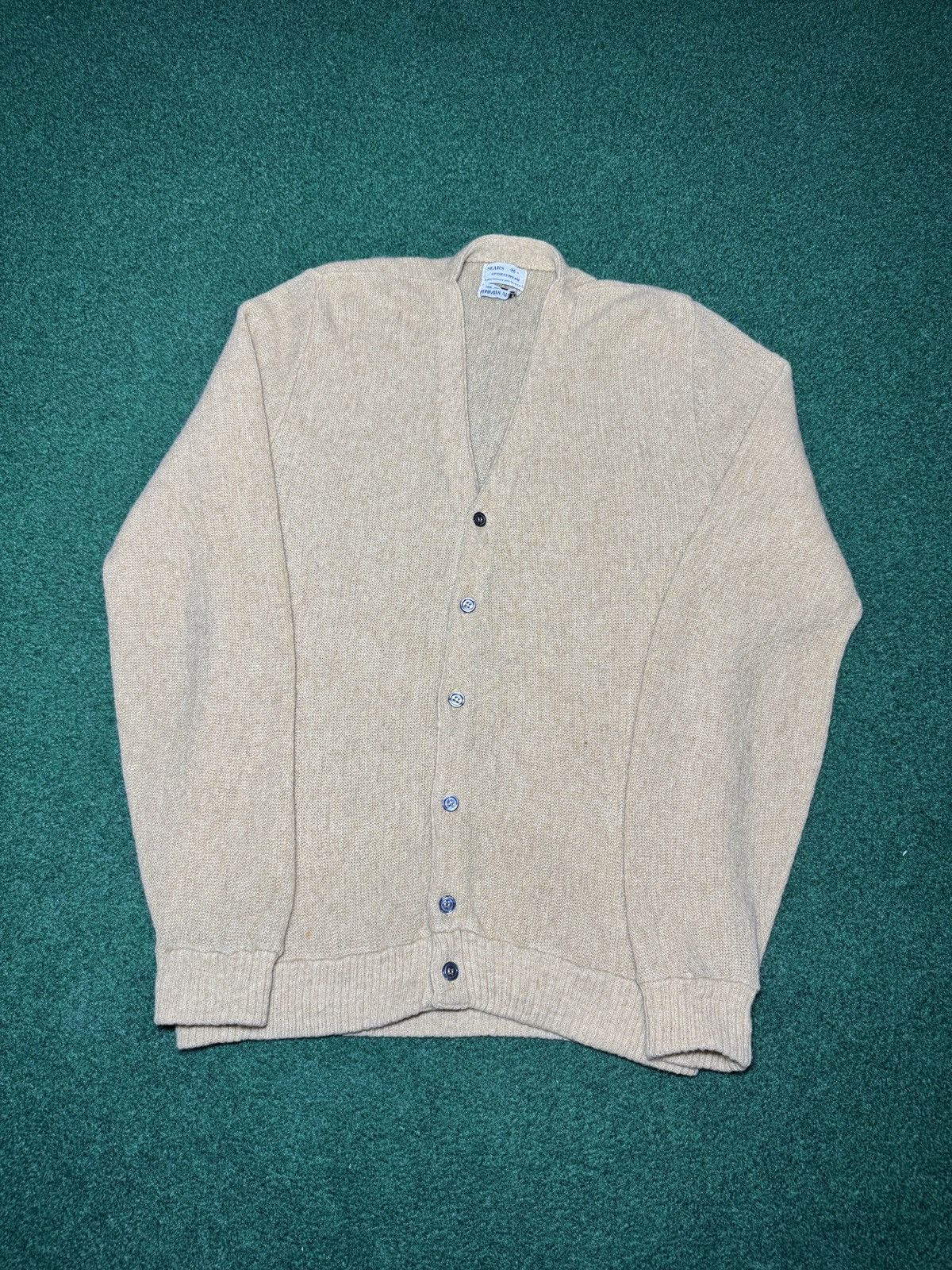 Sears Vtg 60s Sears Peruvian Alpaca Wool Medium Cardigan Sweater Size US M / EU 48-50 / 2 - 1 Thumbnail