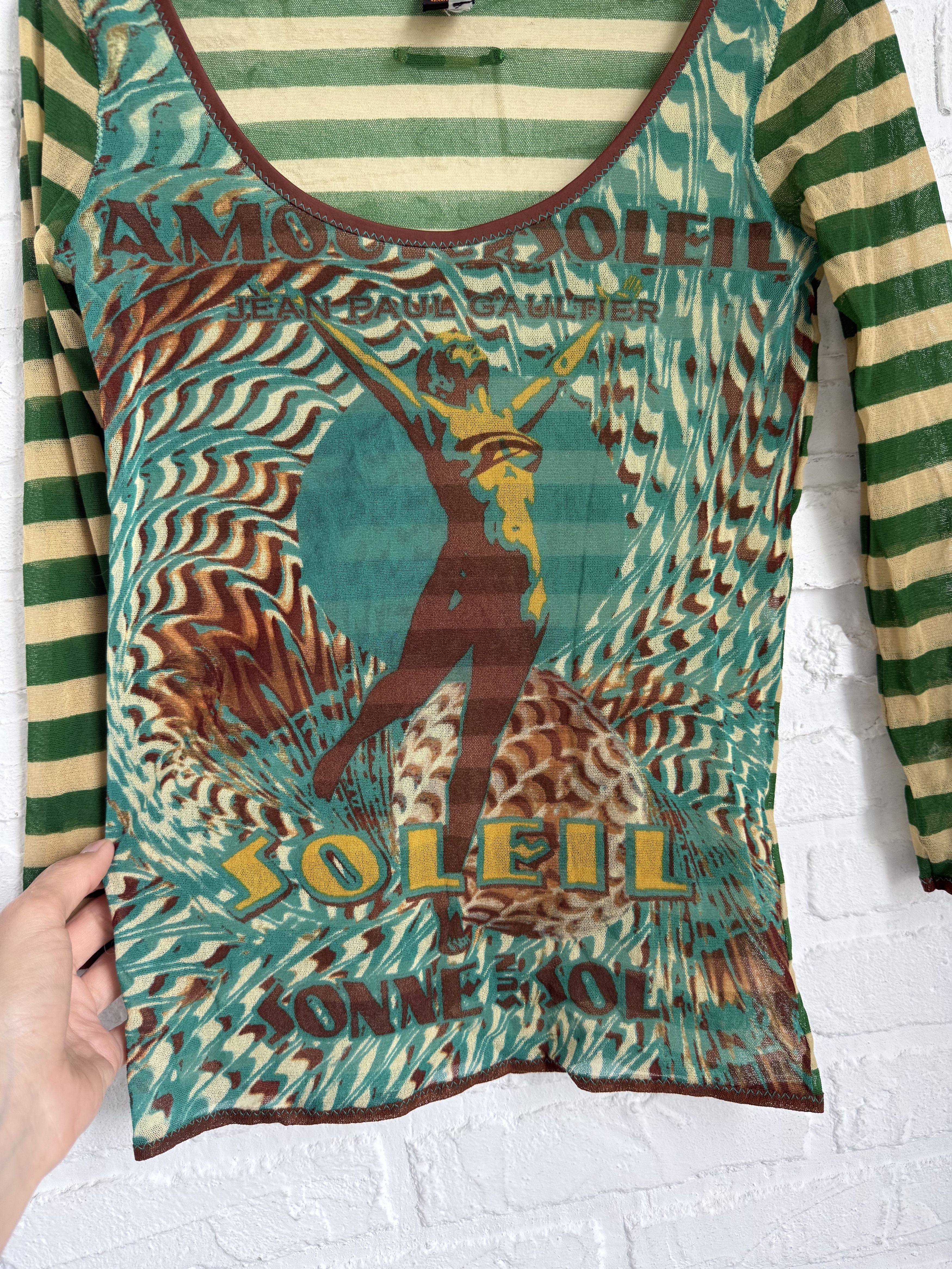 Jean Paul Gaultier Vintage 90s Jean Paul Gaultier Amour au Soleil mesh top Size M / US 6-8 / IT 42-44 - 3 Thumbnail