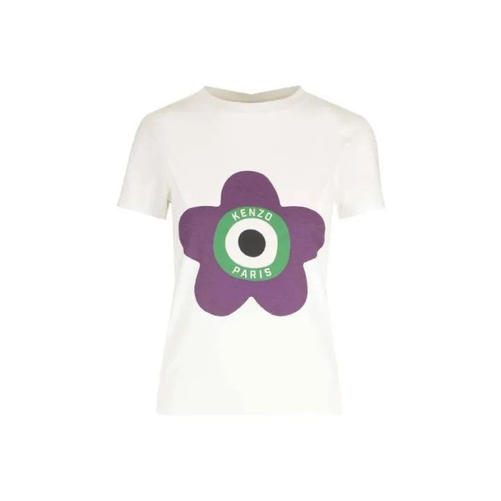 Kenzo KENZO Flower Print Round Neck Short Sleeve T-Shirt -2507 Size S / US 4 / IT 40 - 1 Thumbnail
