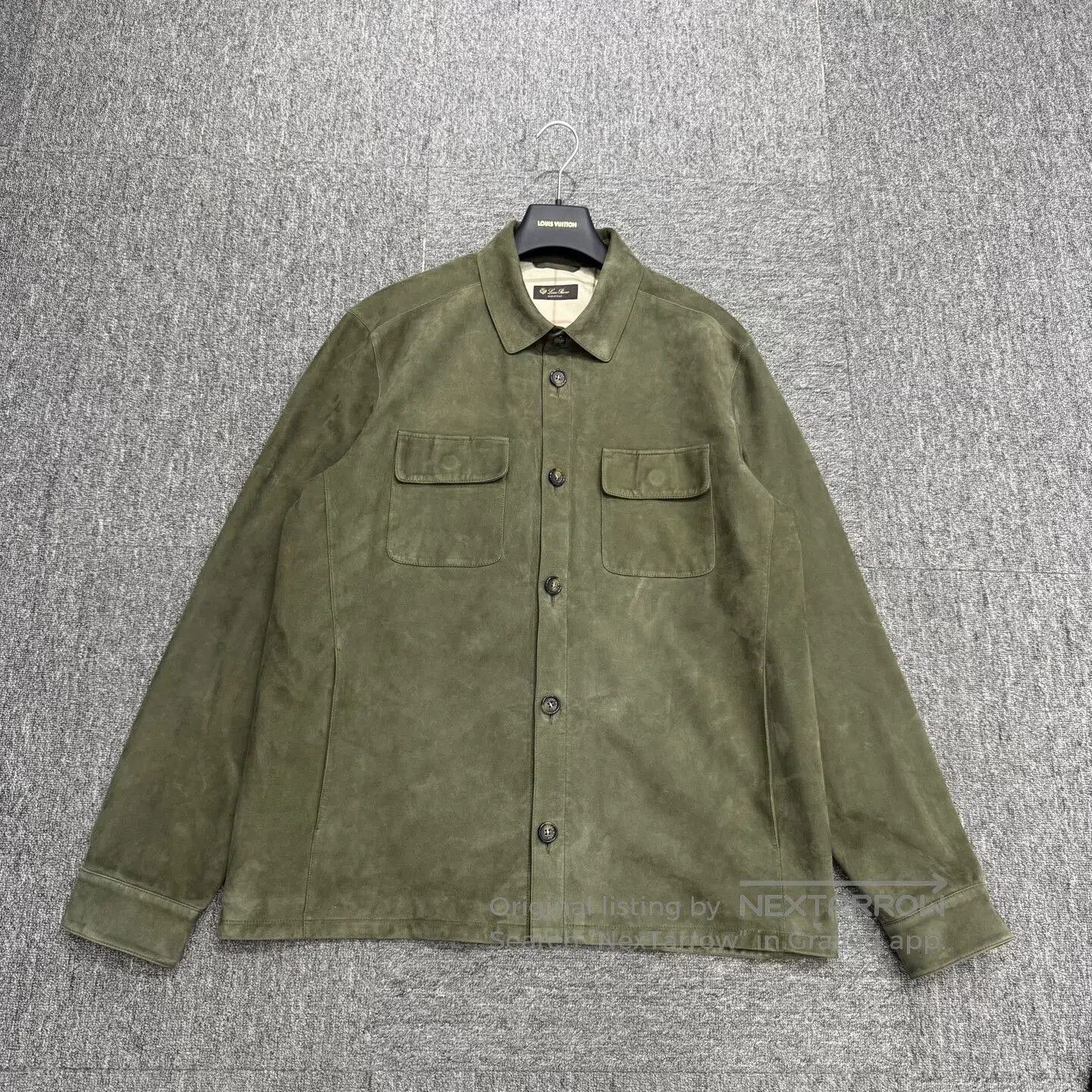 Loro Piana green suede Loro Piana jacket. Size US XL / EU 56 / 4 - 1 Thumbnail