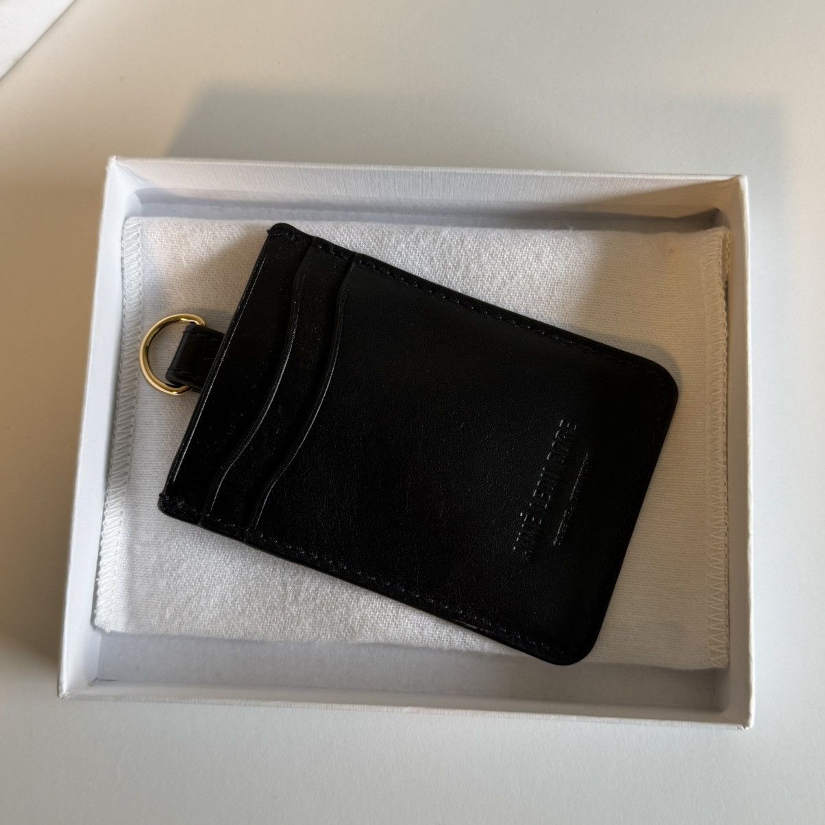 Aime Leon Dore Aime Leon Dore Debossed Logo Leather Card Holder Marine Size ONE SIZE - 4 Thumbnail