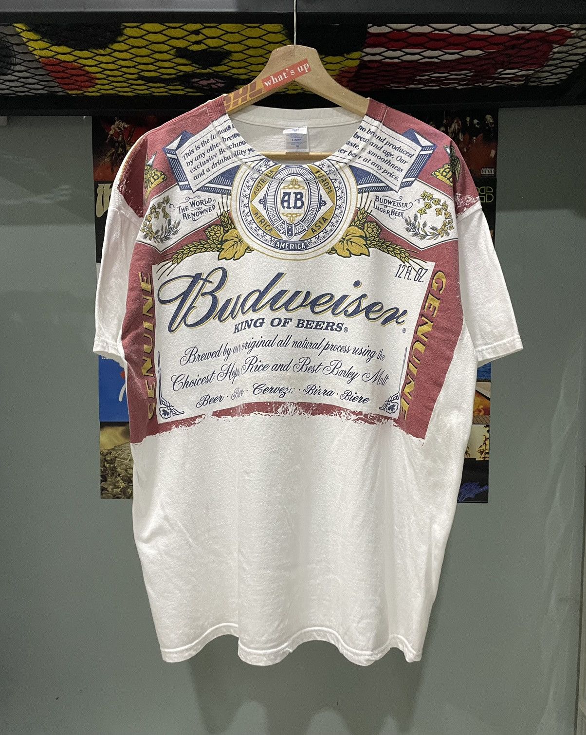 Budweiser Vintage Rare Budweiser King Of Beer Tee Size US XL / EU 56 / 4 - 1 Thumbnail