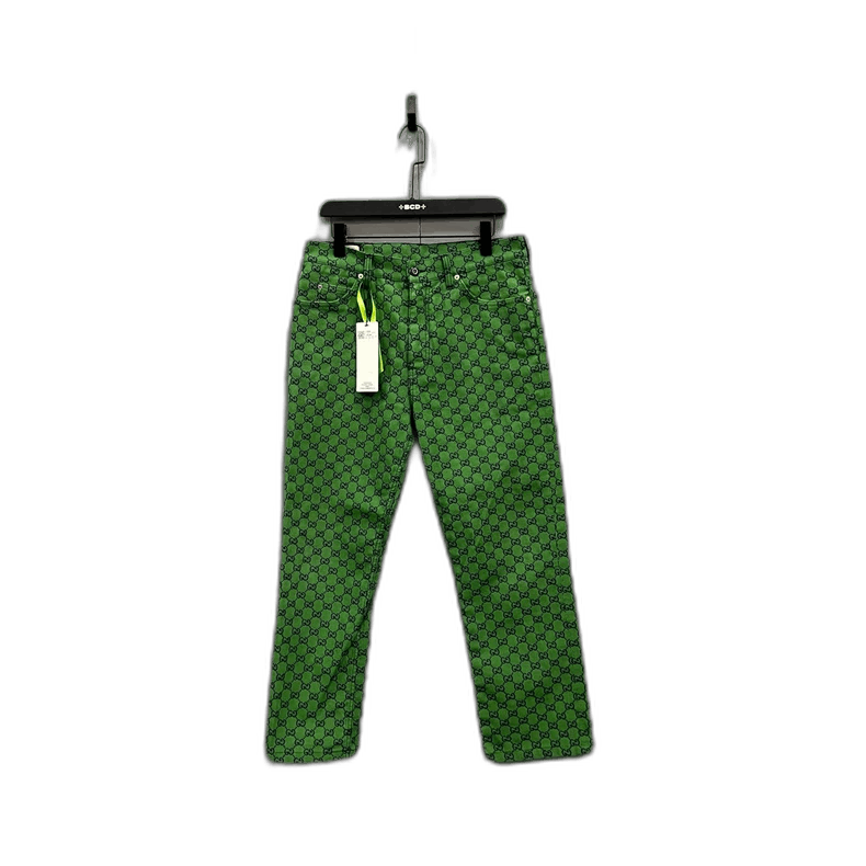 Gucci Green GG Print Pants