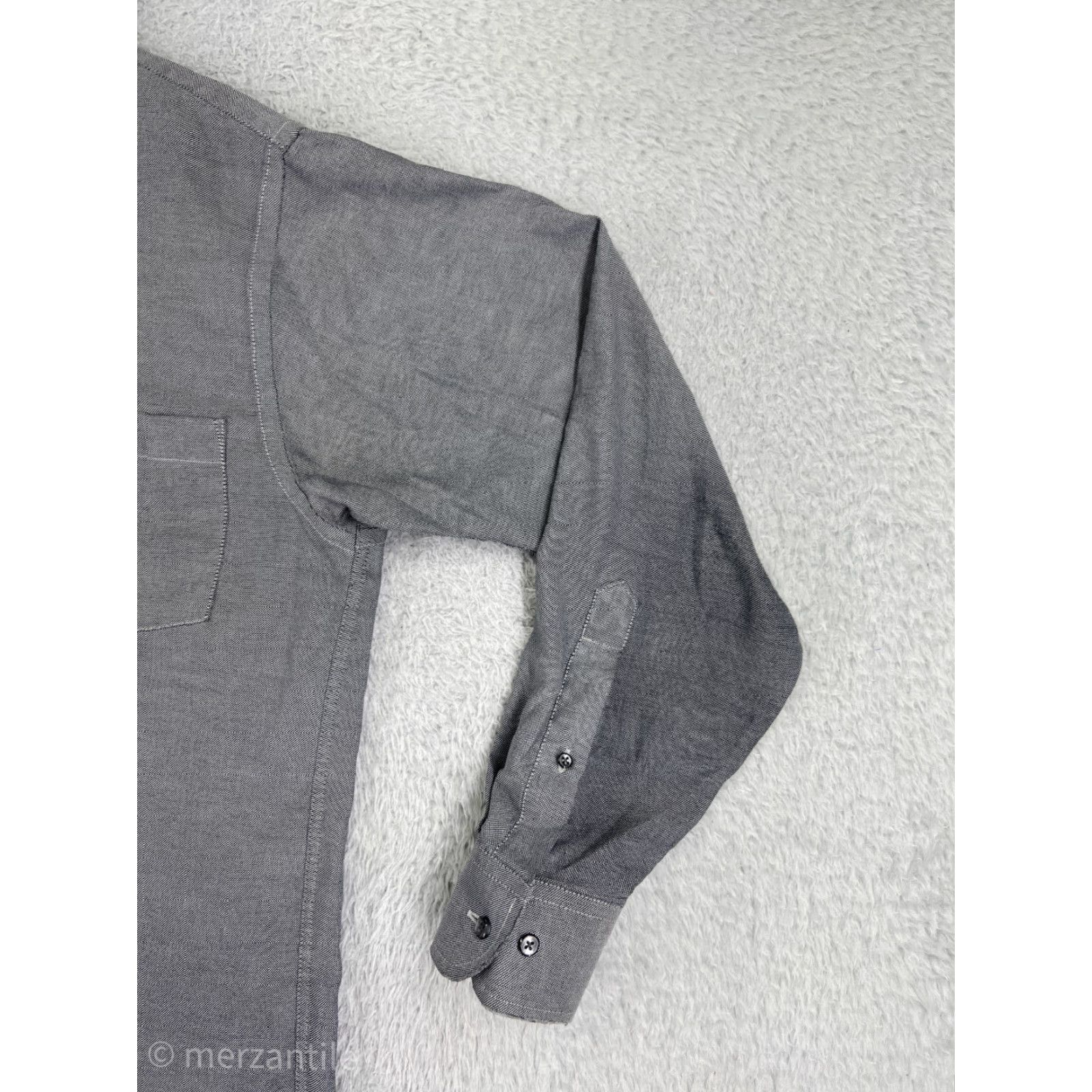 Arrow Arrow Shirt Mens 33 Gray Button Up Long Sleeve Oxford Cotton Poly Regular Size US XS / EU 42 / 0 - 6 Thumbnail