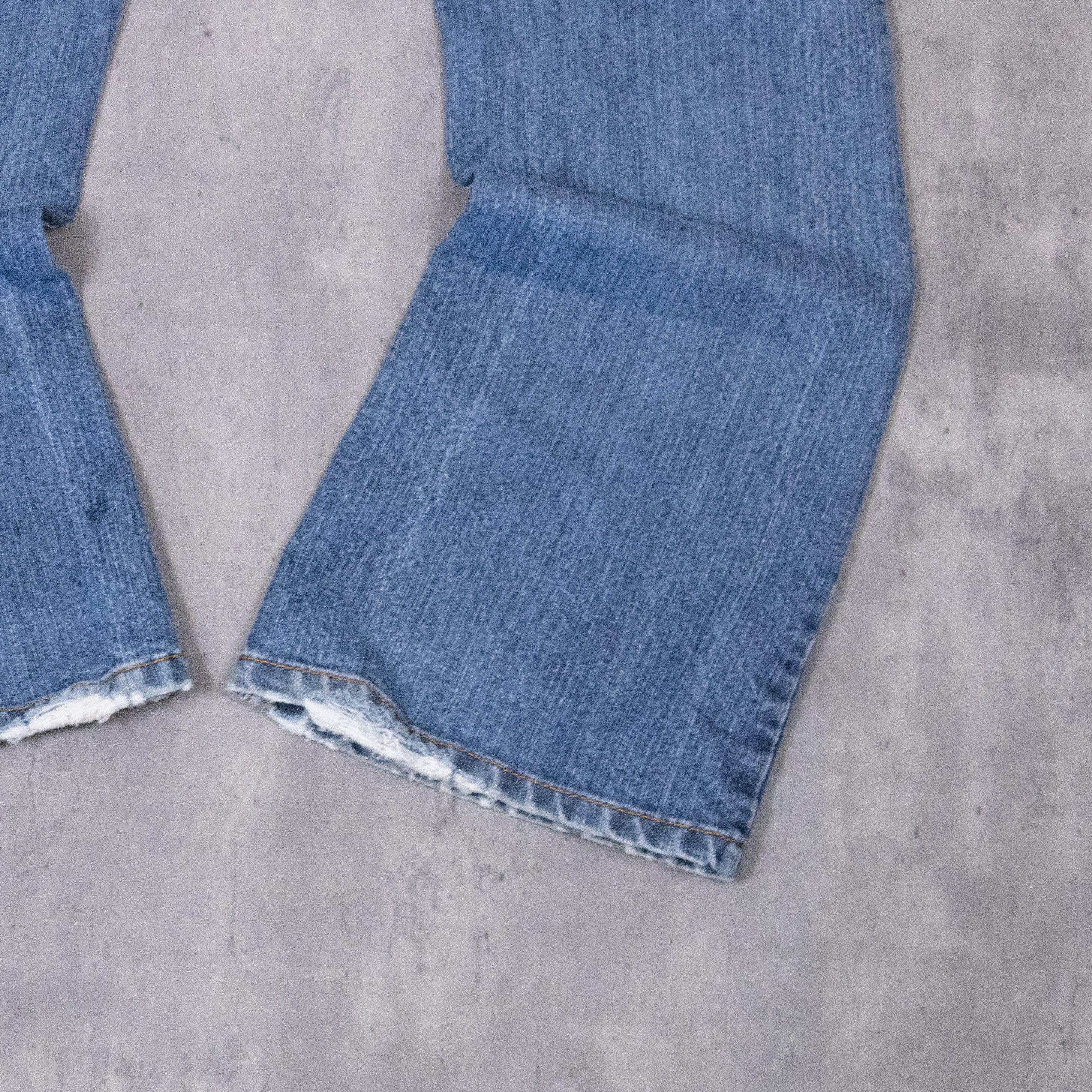 Japanese Brand VTG Y2K 2000's MIdwash Denim Jean's Flair Bootcut Pant's Size US 32 / EU 48 - 12 Thumbnail