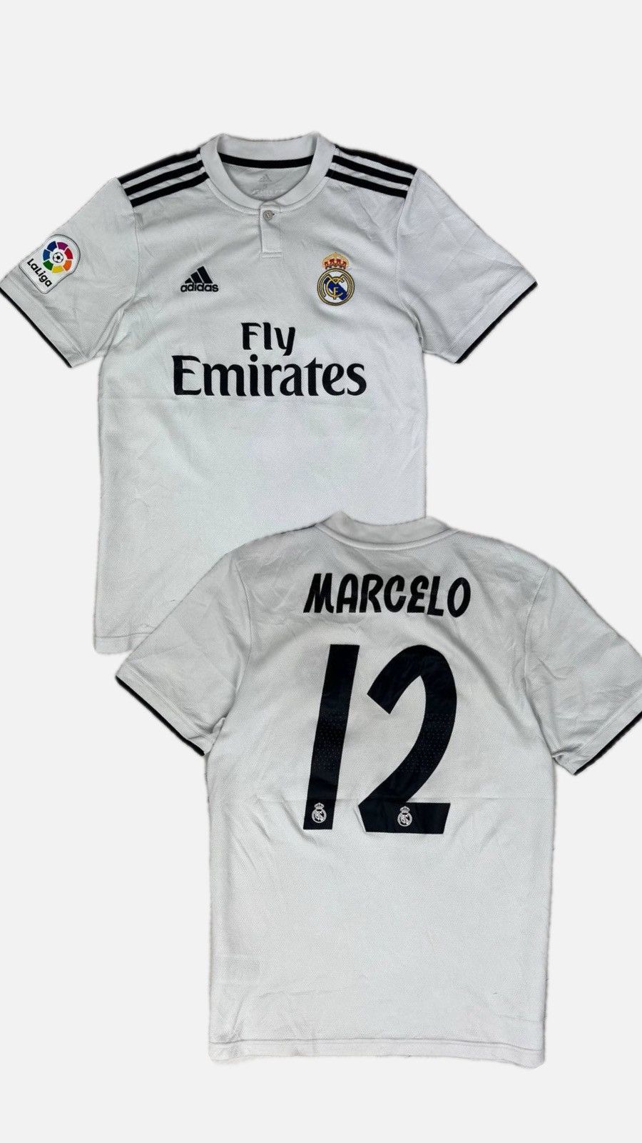 Adidas REAL MADRID 2018 2019 Marcelo #12 HOME Shirt Jersey