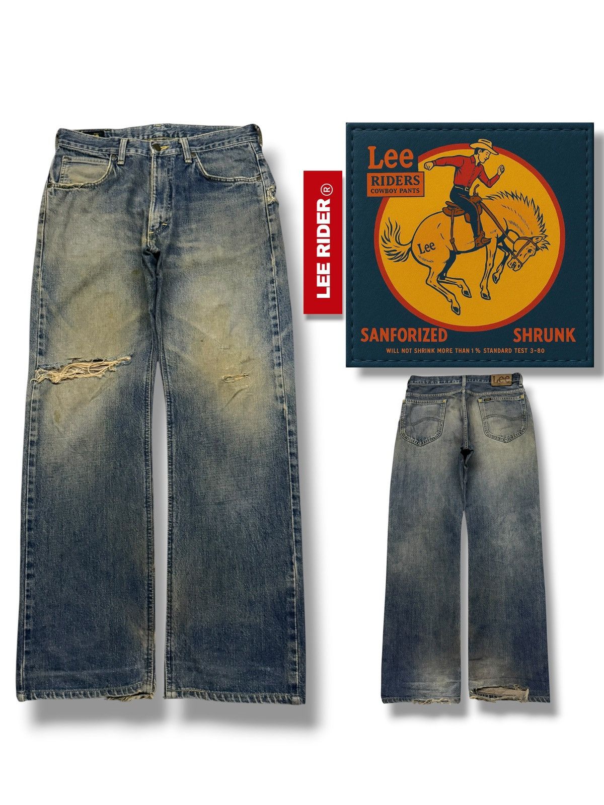 Lee Vintage Lee Riders Japan Denim Jeans |Relaxed Straight | W30 Size US 30 / EU 46 - 1 Thumbnail