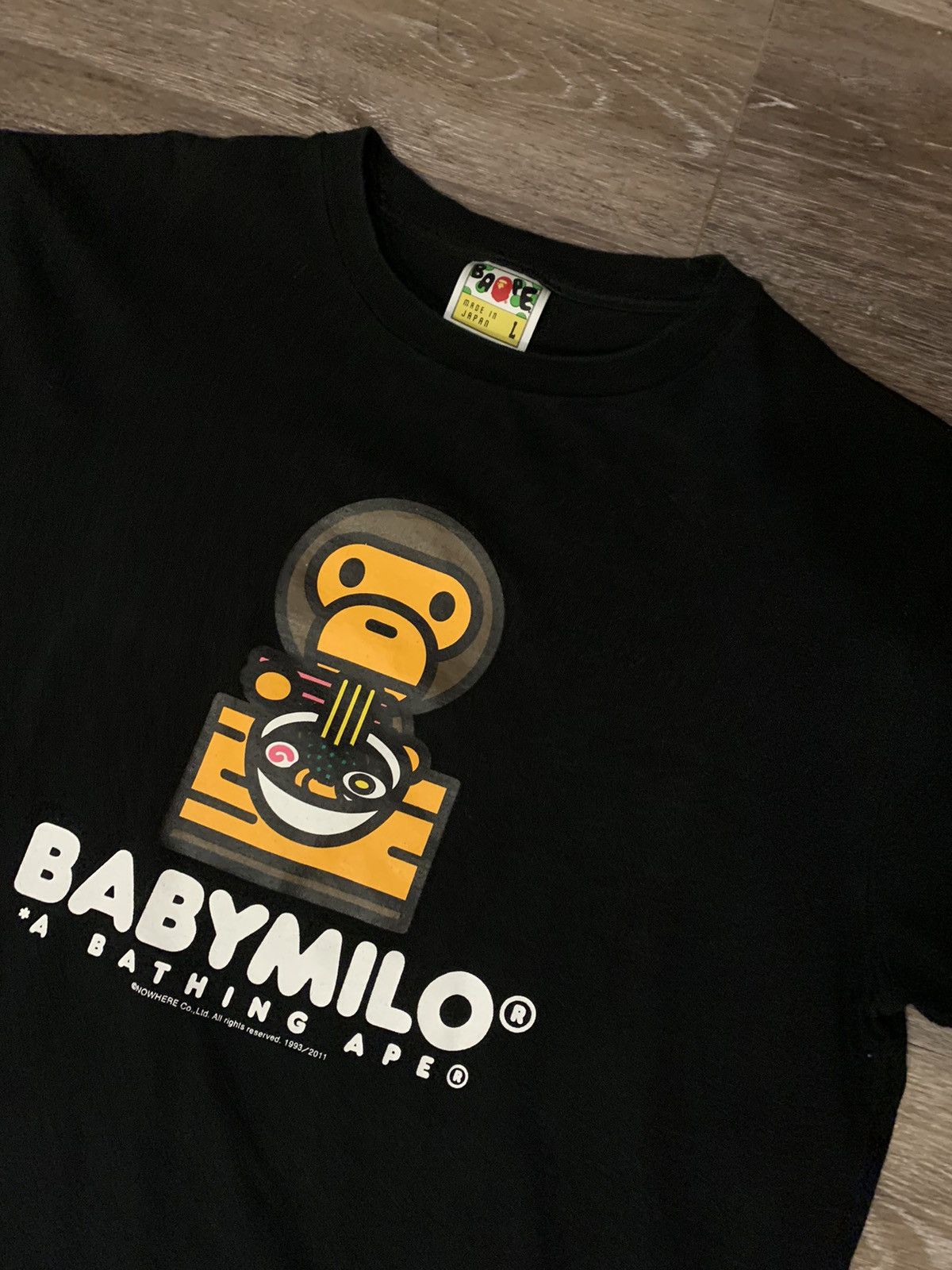 Bape 2008 Baby Milo Eating Sushi Tee - Great Condition Size US L / EU 52-54 / 3 - 2 Thumbnail