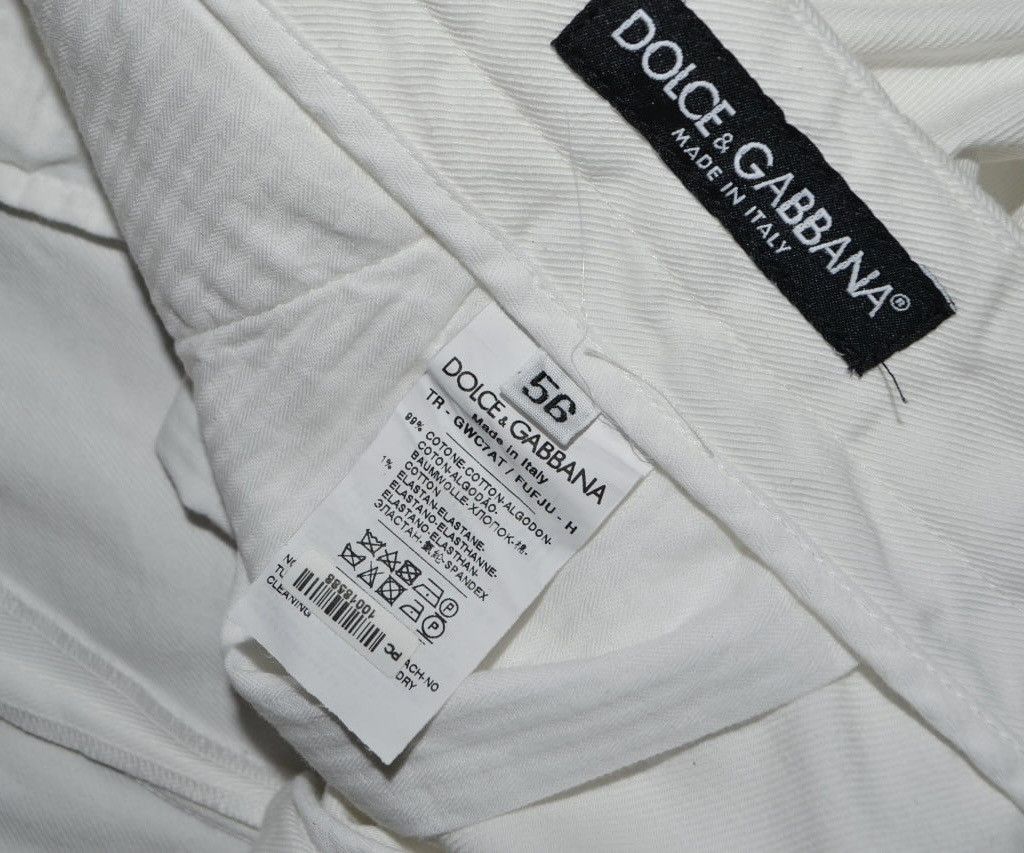 Dolce & Gabbana Dolce & Gabbana Size 56 Men Pocket Shorts White Cotton Size US 38 / EU 54 - 11 Thumbnail