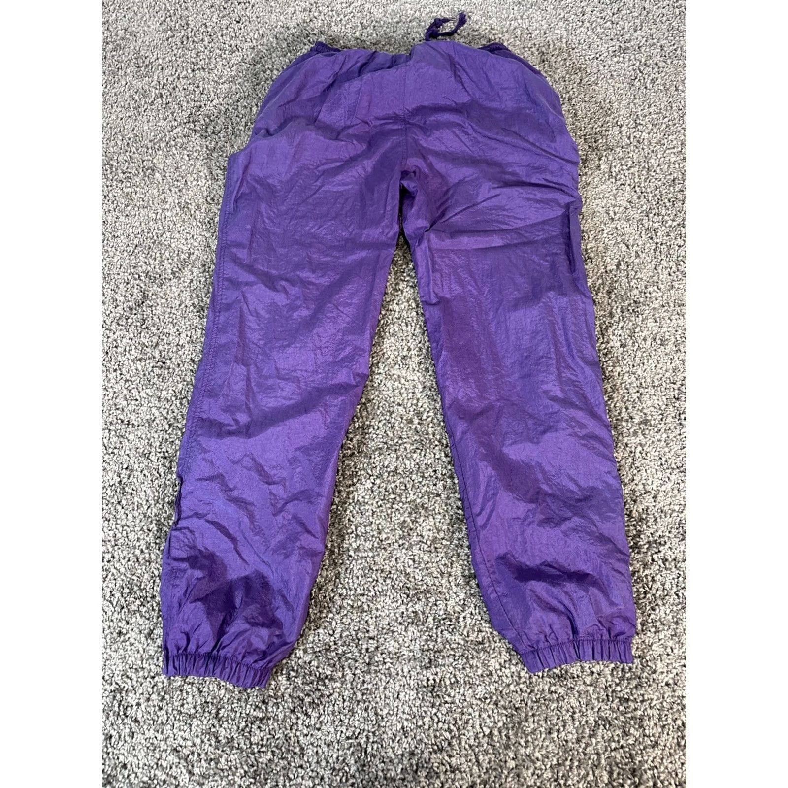 Adidas VINTAGE adidas Track Pants Mens L Purple 90s Baggy Pockets Basketball Size US 33 - 6 Thumbnail