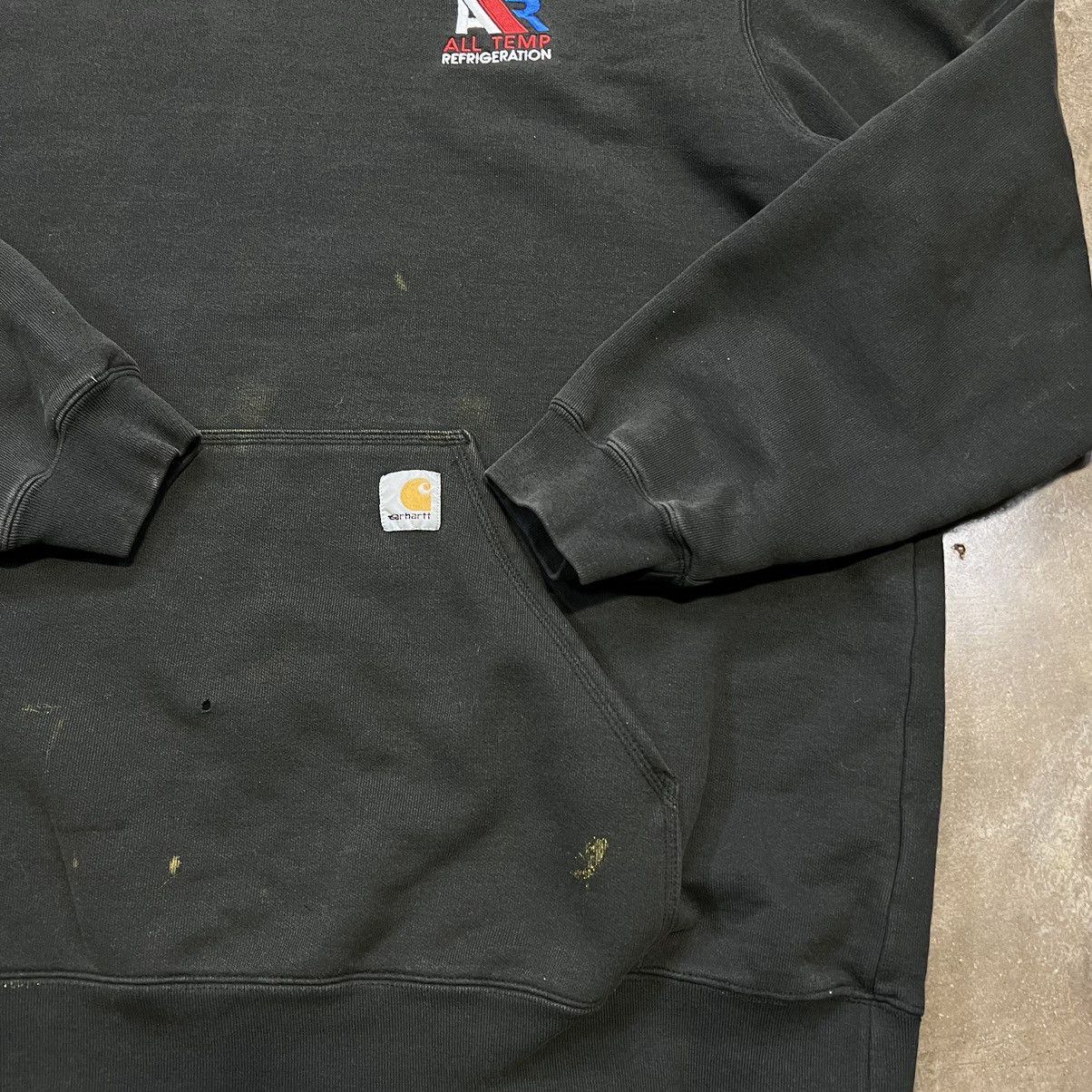 Carhartt × Vintage Vintage Y2K Carhartt Sweatshirt Hoodie Faded Black Oversized Size US XXL / EU 58 / 5 - 6 Thumbnail