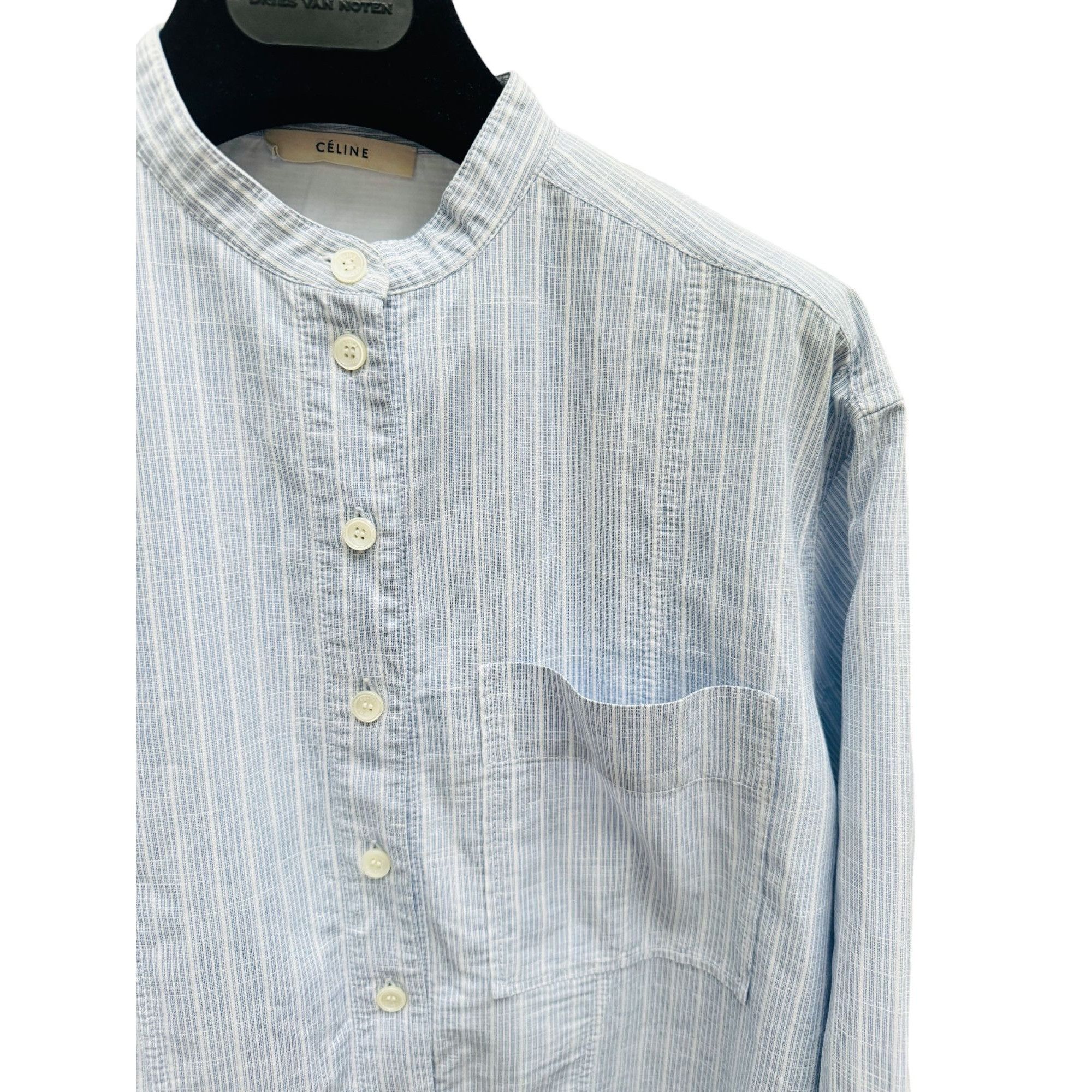Phoebe Philo Blue Cotton Striped shirt
