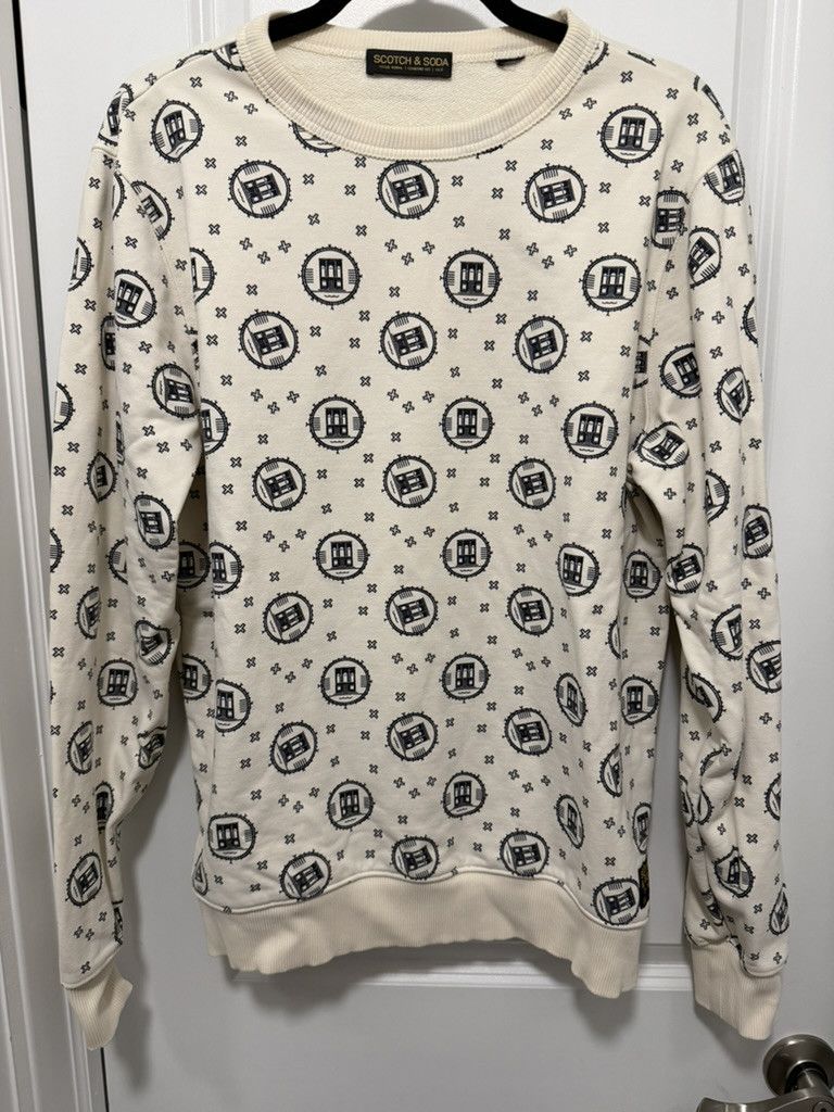 Scotch & Soda Scotch & Soda Voyage Mondial All-Over Print Crewneck Size US L / EU 52-54 / 3 - 1 Thumbnail