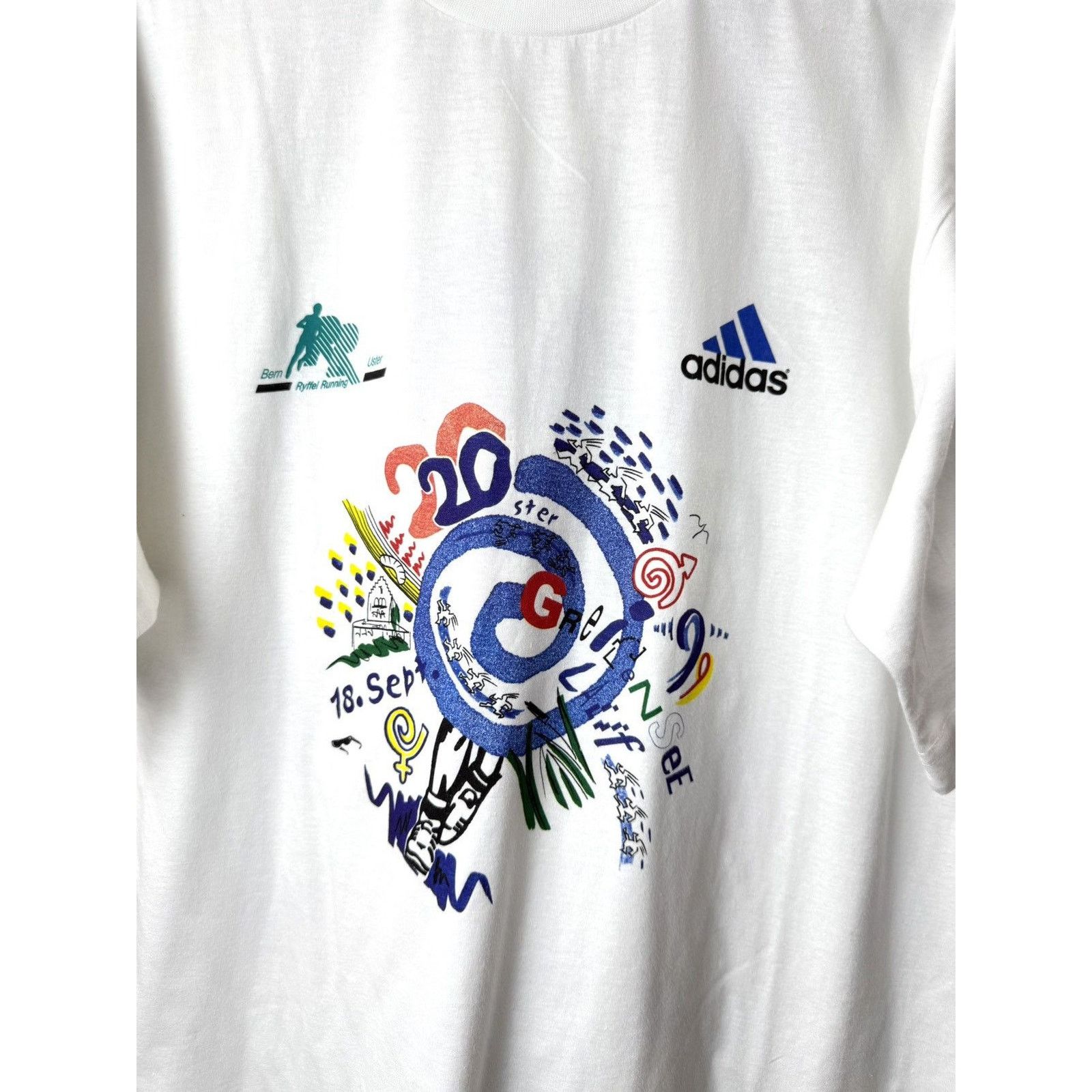 Adidas 💥Rare! Vintage 90’s Adidas Marathon T Shirt Retro Size US M / EU 48-50 / 2 - 3 Thumbnail